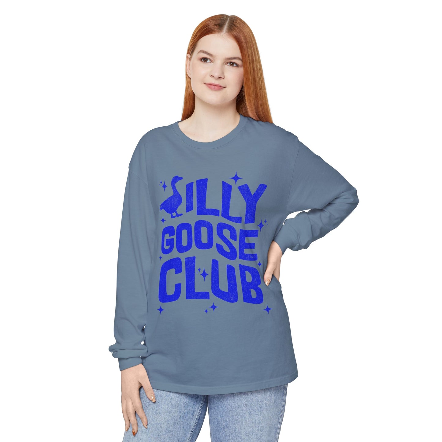 Silly Goose Club Unisex Garment-dyed Long Sleeve T-Shirt