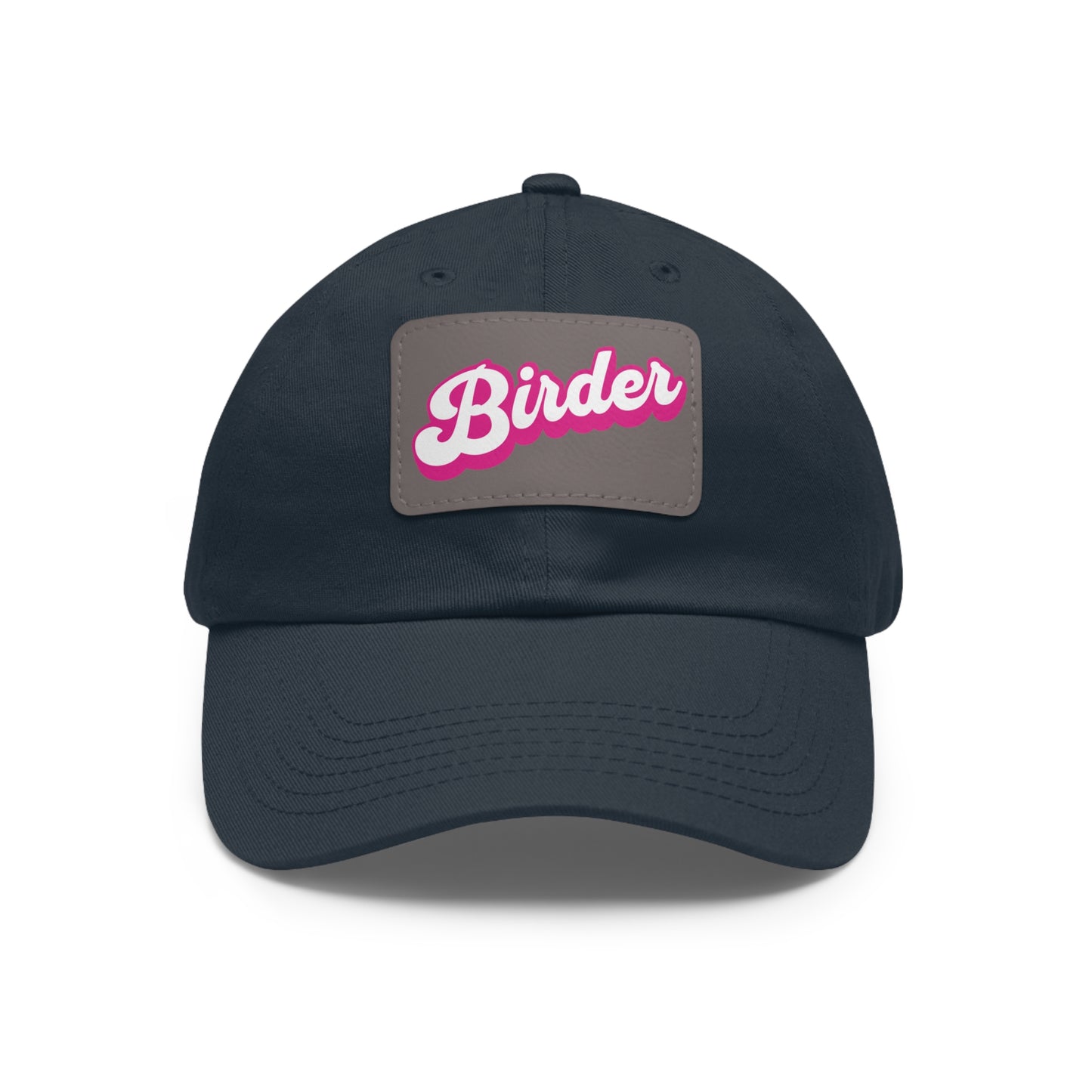 The Nerdy Birder - Birder Hat with Leather Patch for Inspired by childhood memories of playful glamour, Stylish Outdoor Cap, Gift for Bird Watching Enthusiasts, Casual Fashion Accessory
