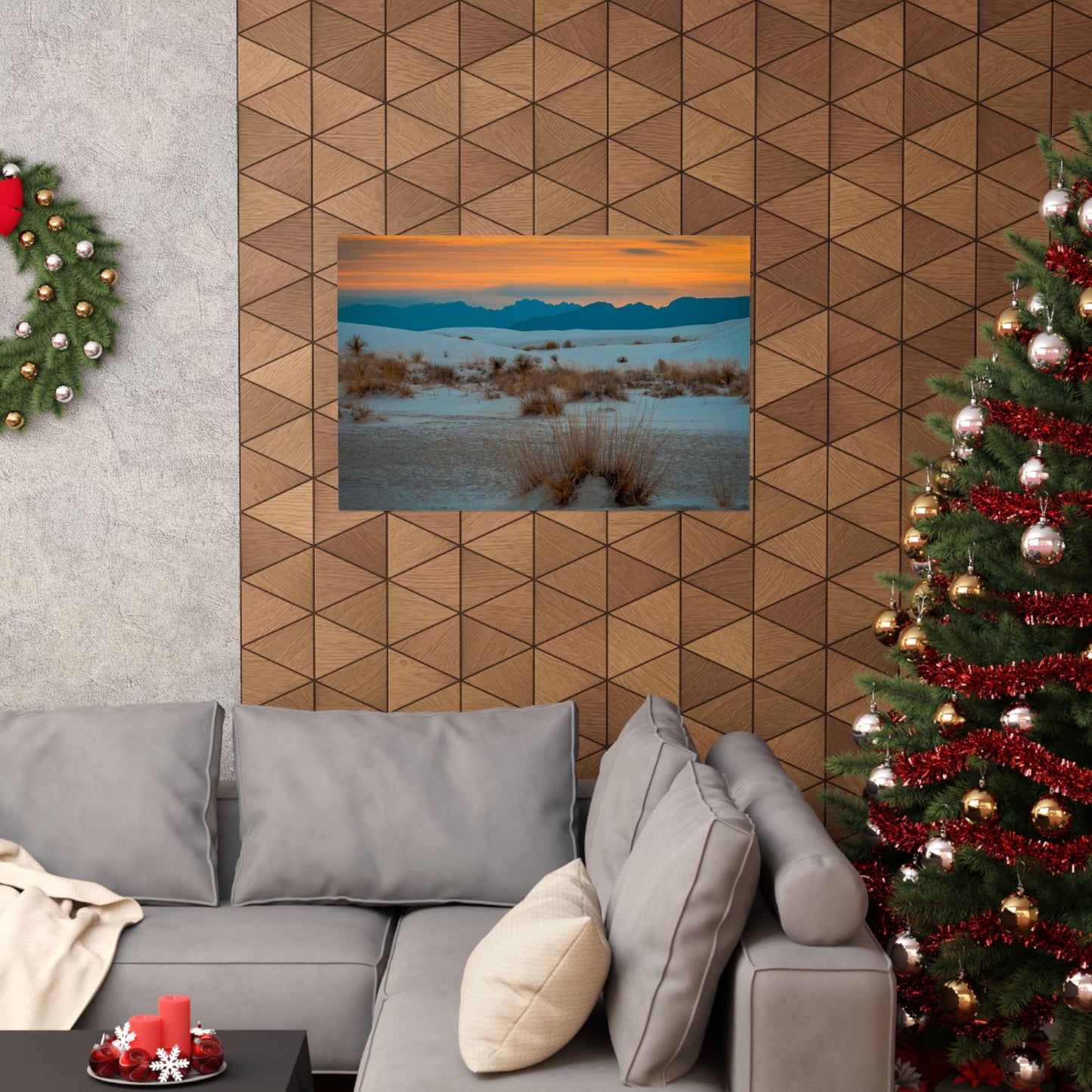 Desert Sunset Matte Poster | White Sands Tranquil Wall Art for Nature Lovers