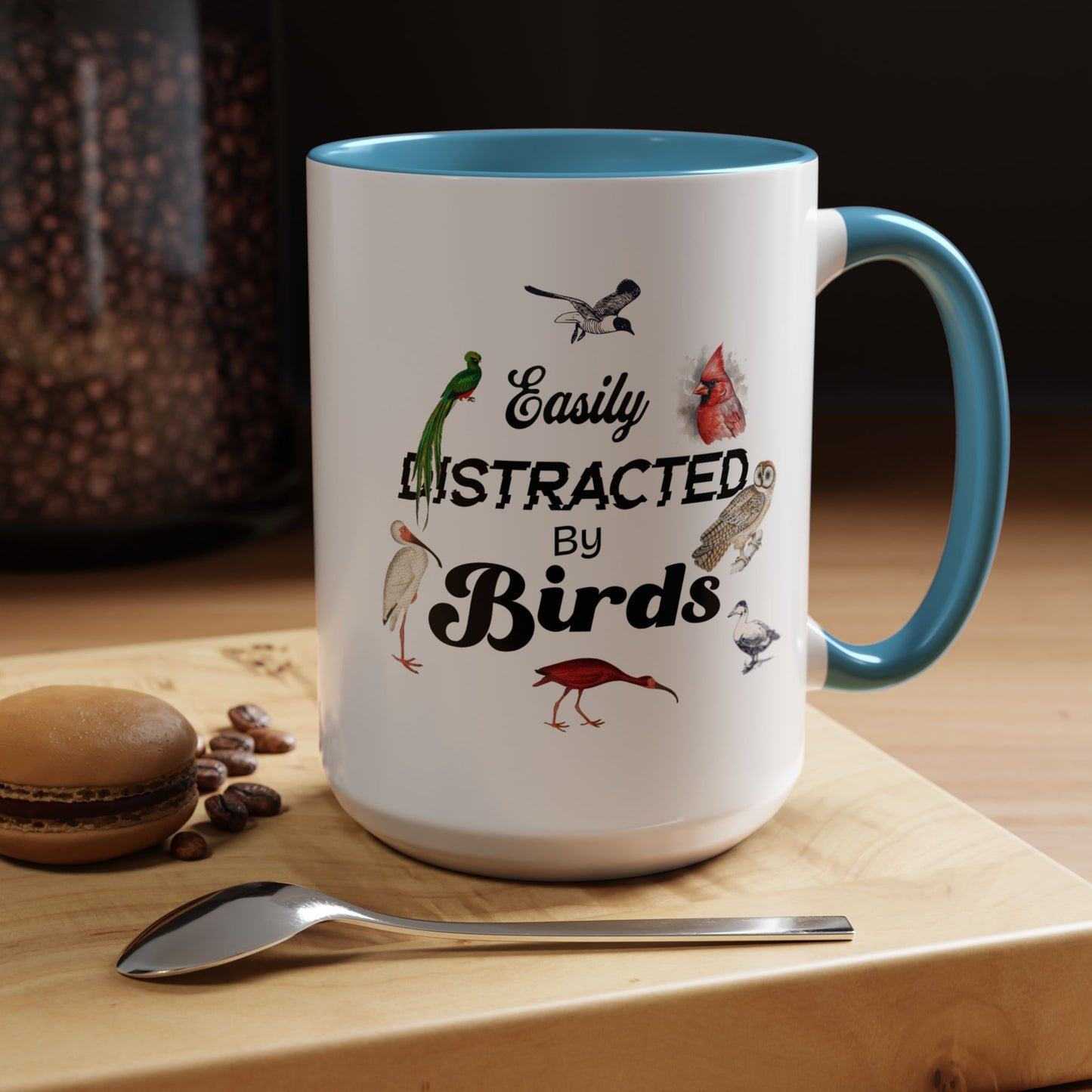 Easily Distracted by Birds Coffee Mug - Fun Accent Mug for Bird Lovers