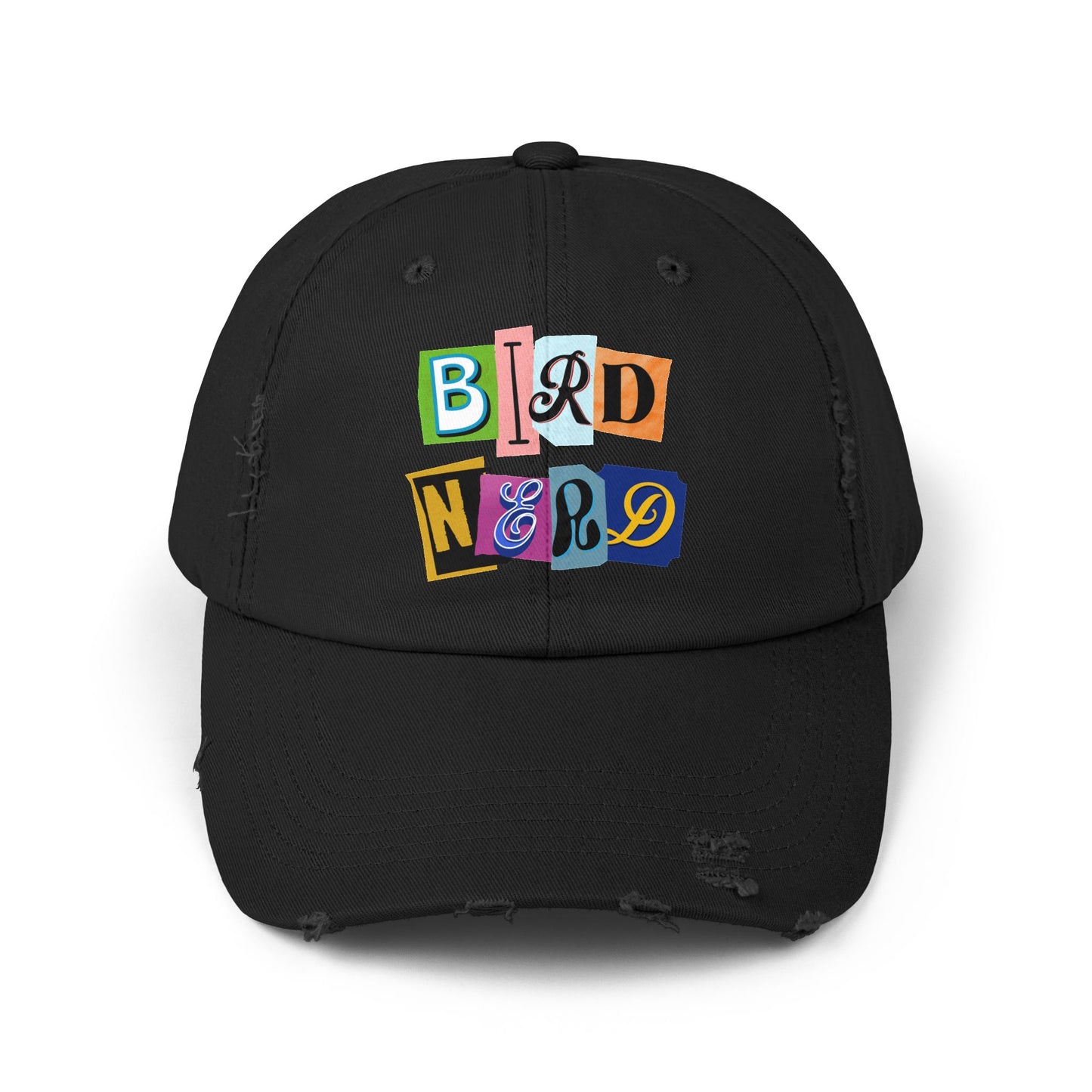 Bird Nerd Playful Unisex Distressed Cap - Perfect for Bird Lovers & Nerds