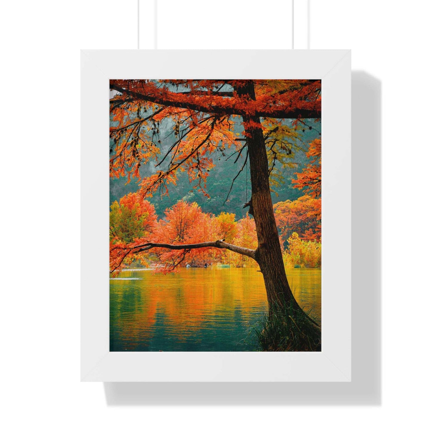 Autumn Serenity Framed Vertical Poster - Nature Wall Art for Home Decor
