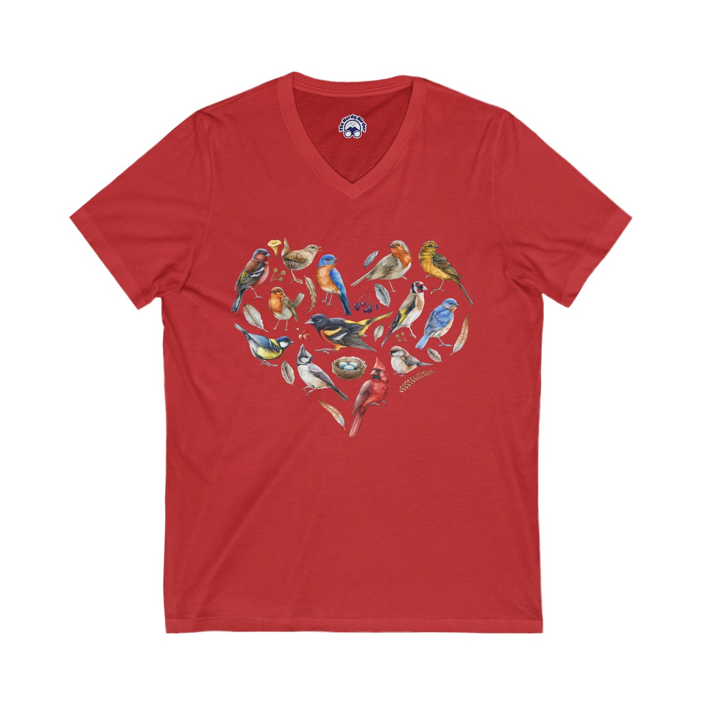 Bird Heart V-Neck Tee