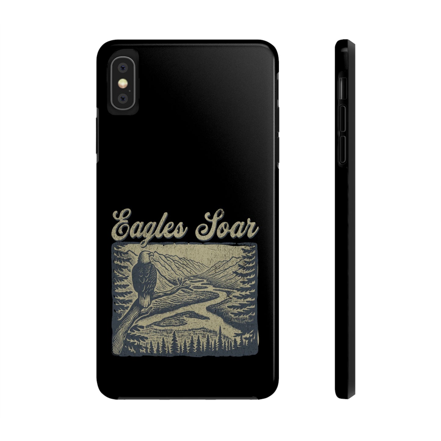 The Nerdy Birder - Eagles Soar Tough Phone Case, Nature Lover Gift, Hiking Accessory, Wildlife Enthusiast, Adventure Protection Case