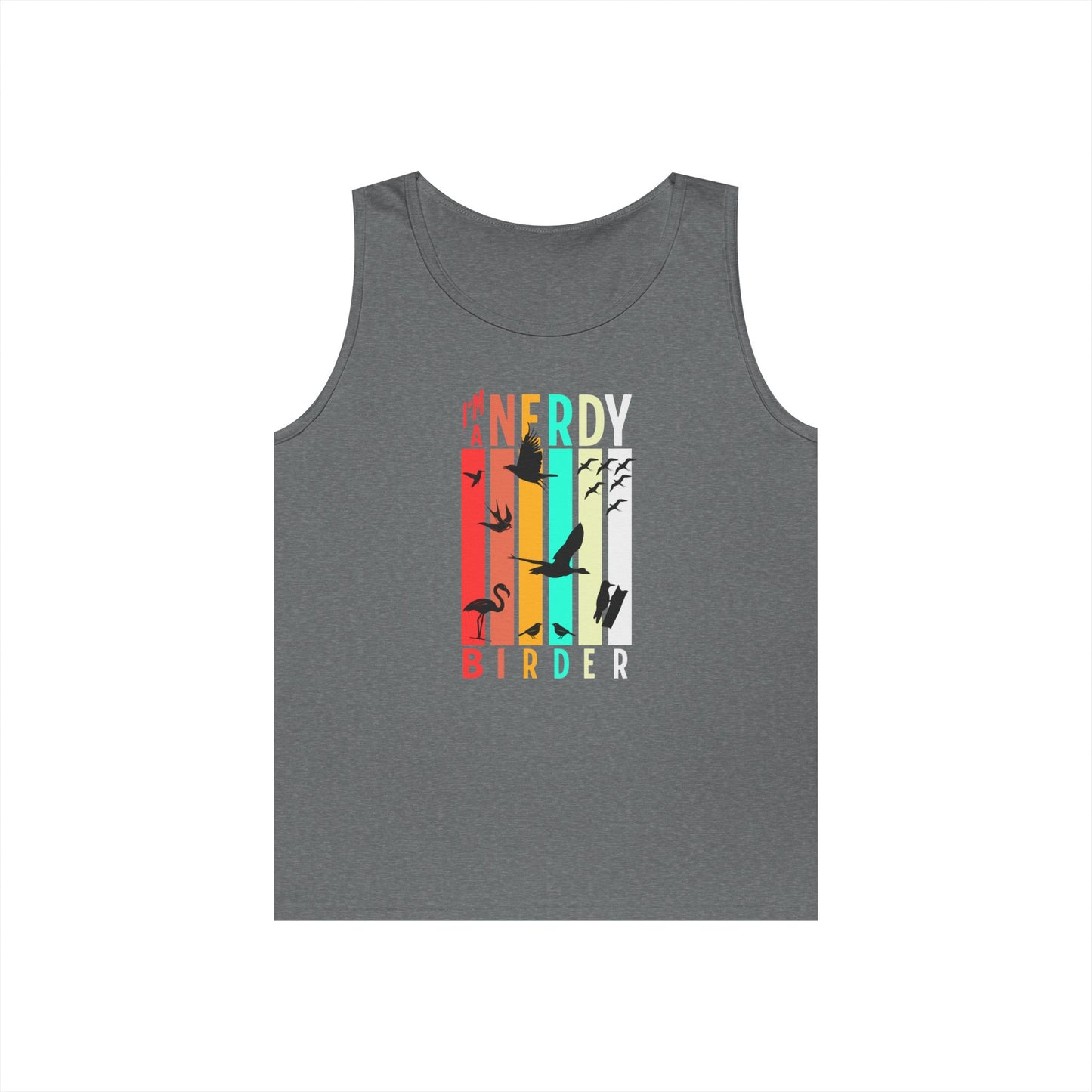 I'm A Nerdy Birder Tank Top, Gift for Bird Lovers, Unisex Summer Wear, Nature Lover's Apparel, Fun Casual Tank