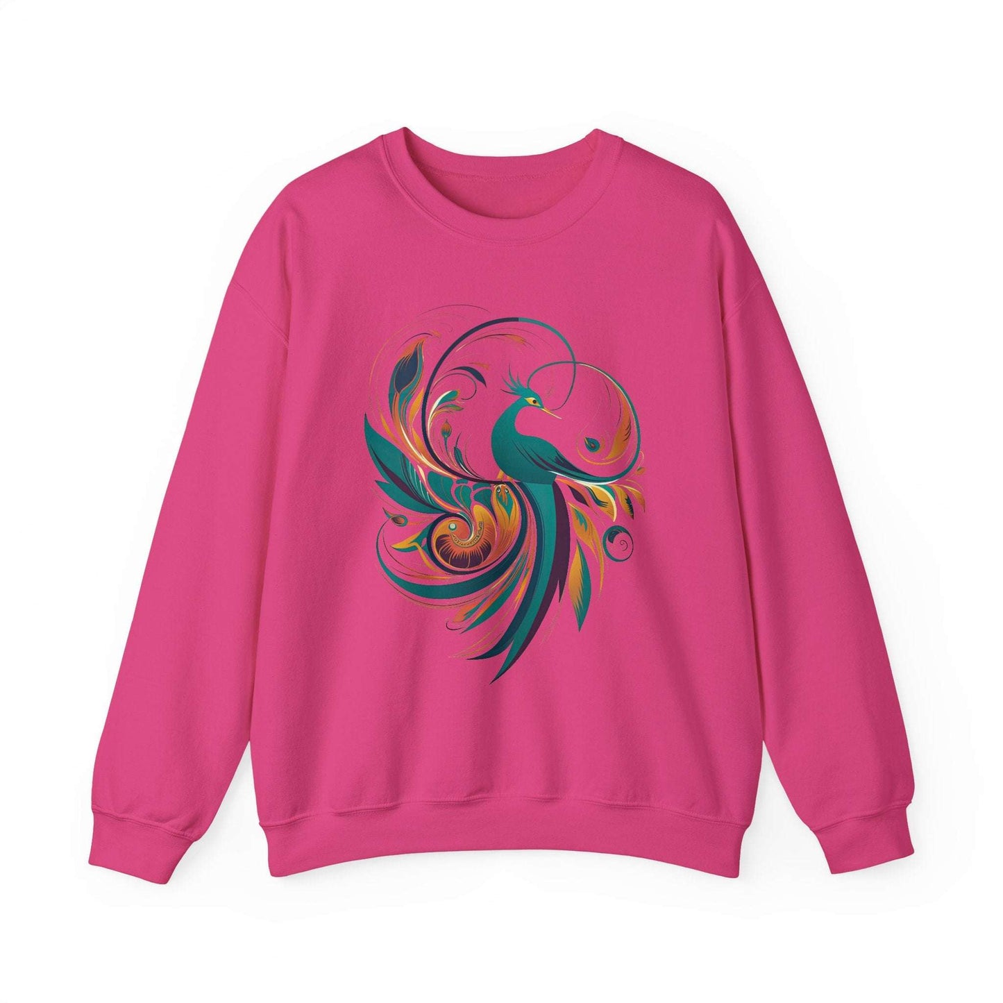 Elegant Peacock Design Unisex Crewneck Sweatshirt