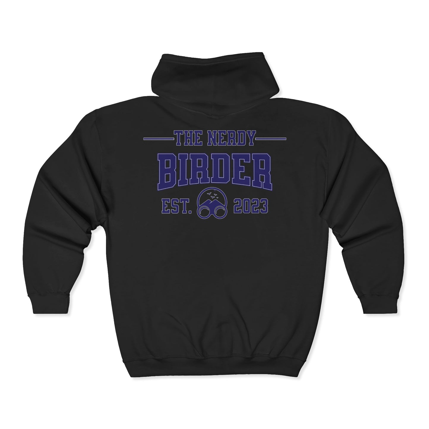Nerdy Birder College Zip-Up Hoodie
