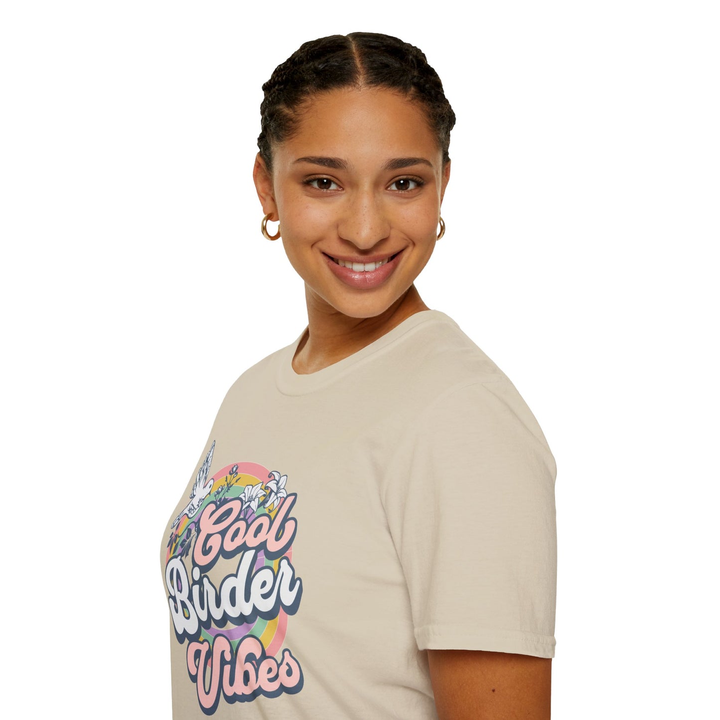 Cool Birder Vibes Unisex Softstyle T-Shirt | Perfect for Bird Lovers and Nature Enthusiasts