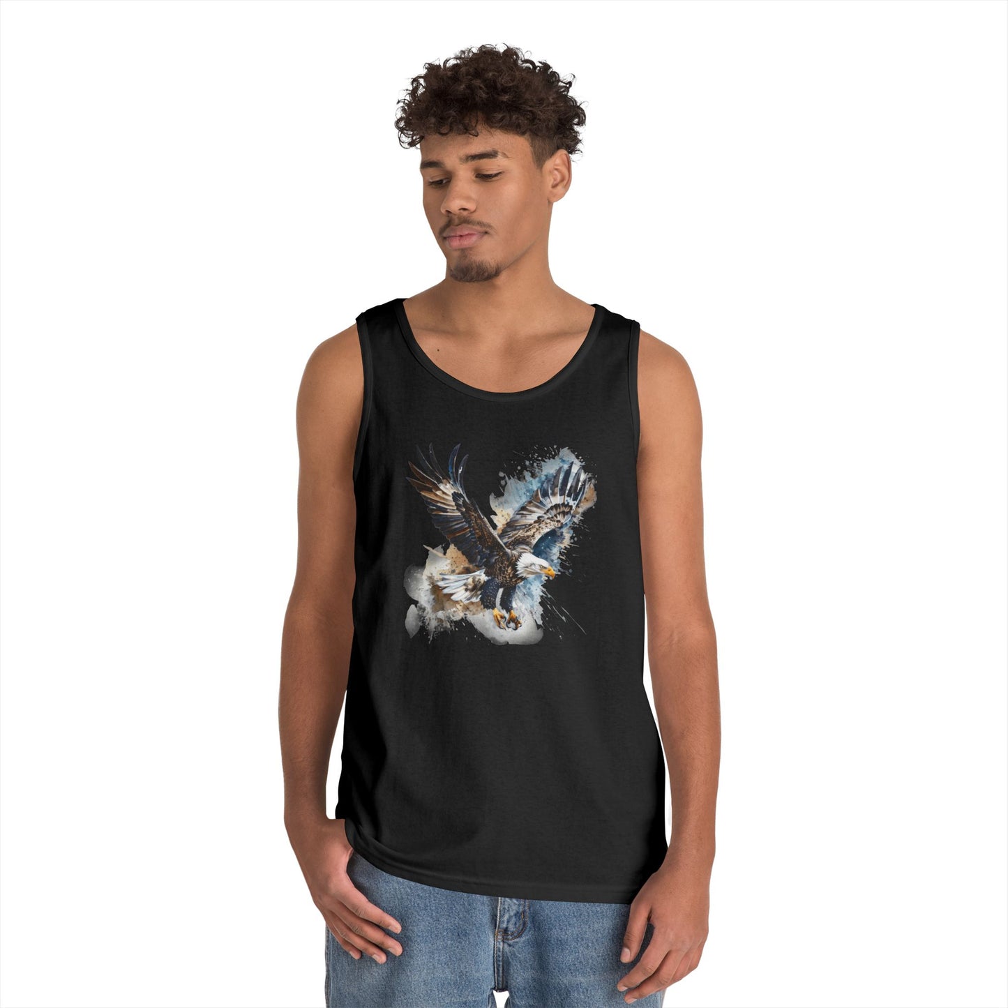 Eagle Graphic Unisex Heavy Cotton Tank Top – Outdoor Adventure Wear