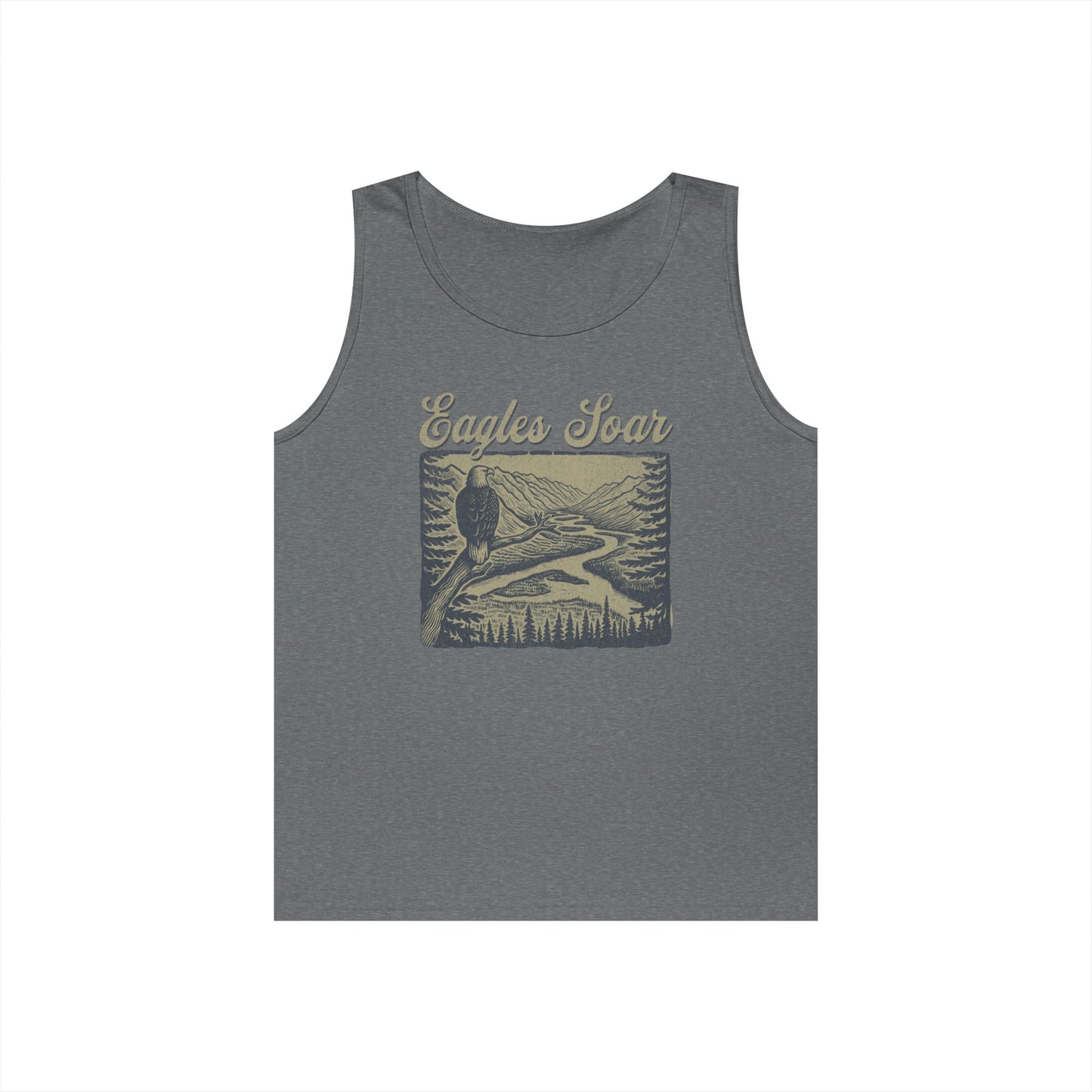 Eagles Soar Unisex Heavy Cotton Tank Top – Outdoor Adventure Wear