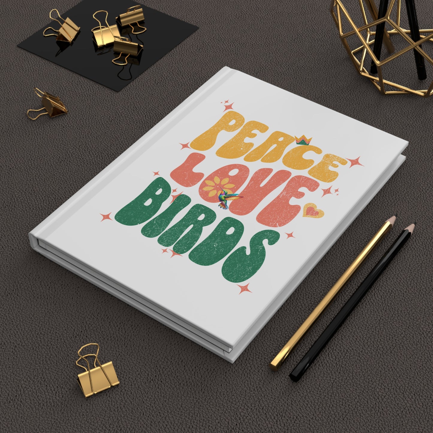 Peace Love Birds Hardcover Journal - Inspirational Notebook for Creativity & Reflection
