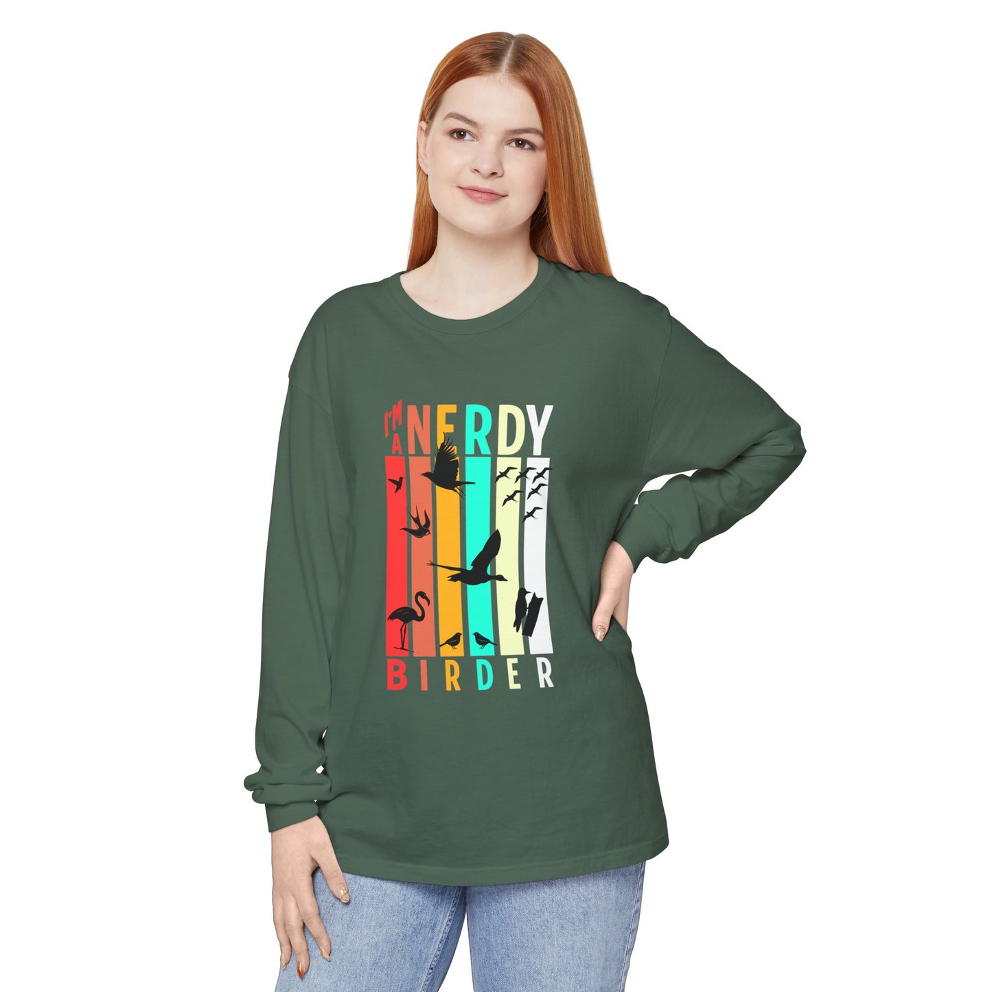 I'm a Nerdy Birder Long Sleeve T-Shirt - Unisex Birdwatching Apparel