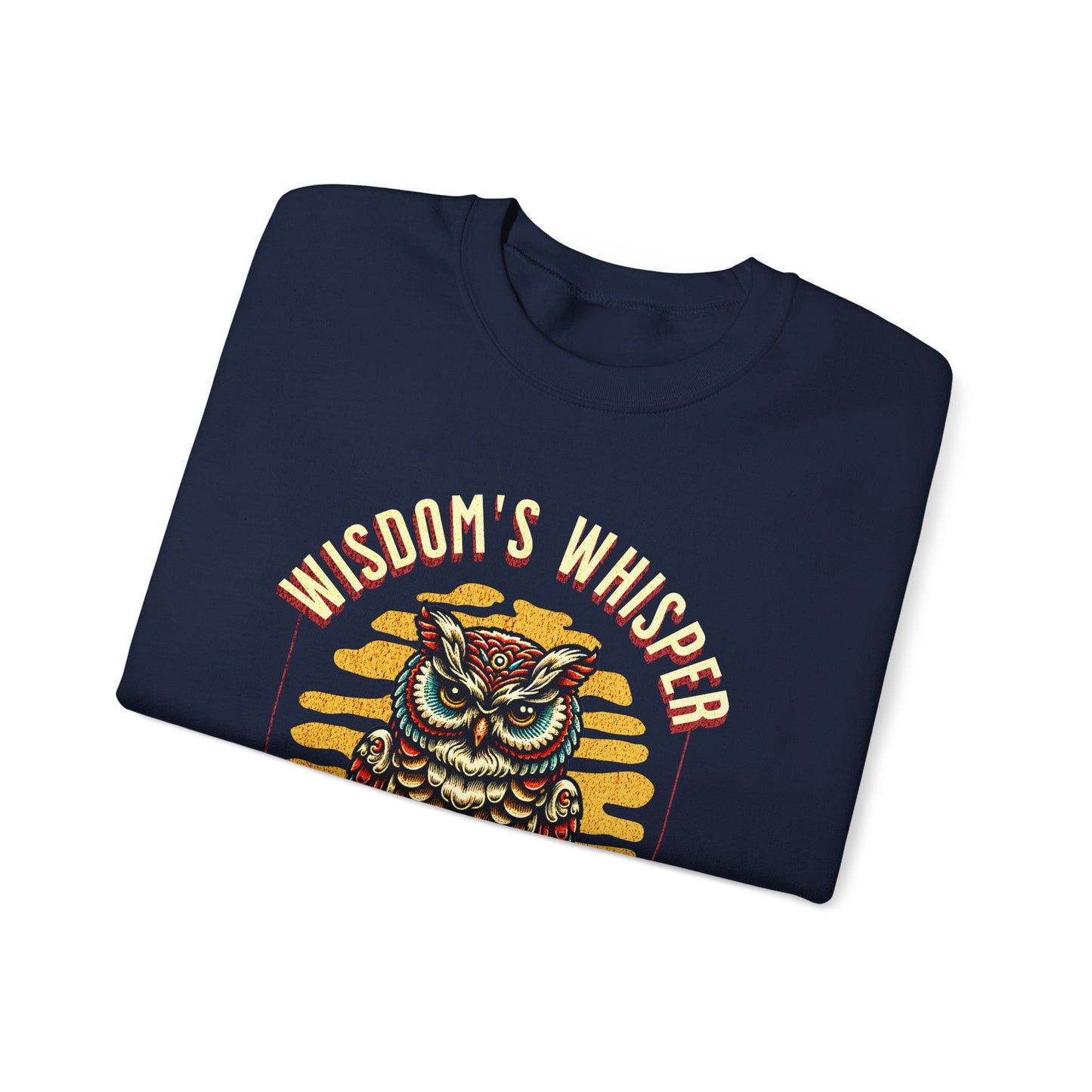 Wisdom's Whisper Owl Sweatshirt - Unisex Heavy Blend Crewneck