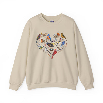 Bird Heart Graphic Unisex Crewneck Sweatshirt