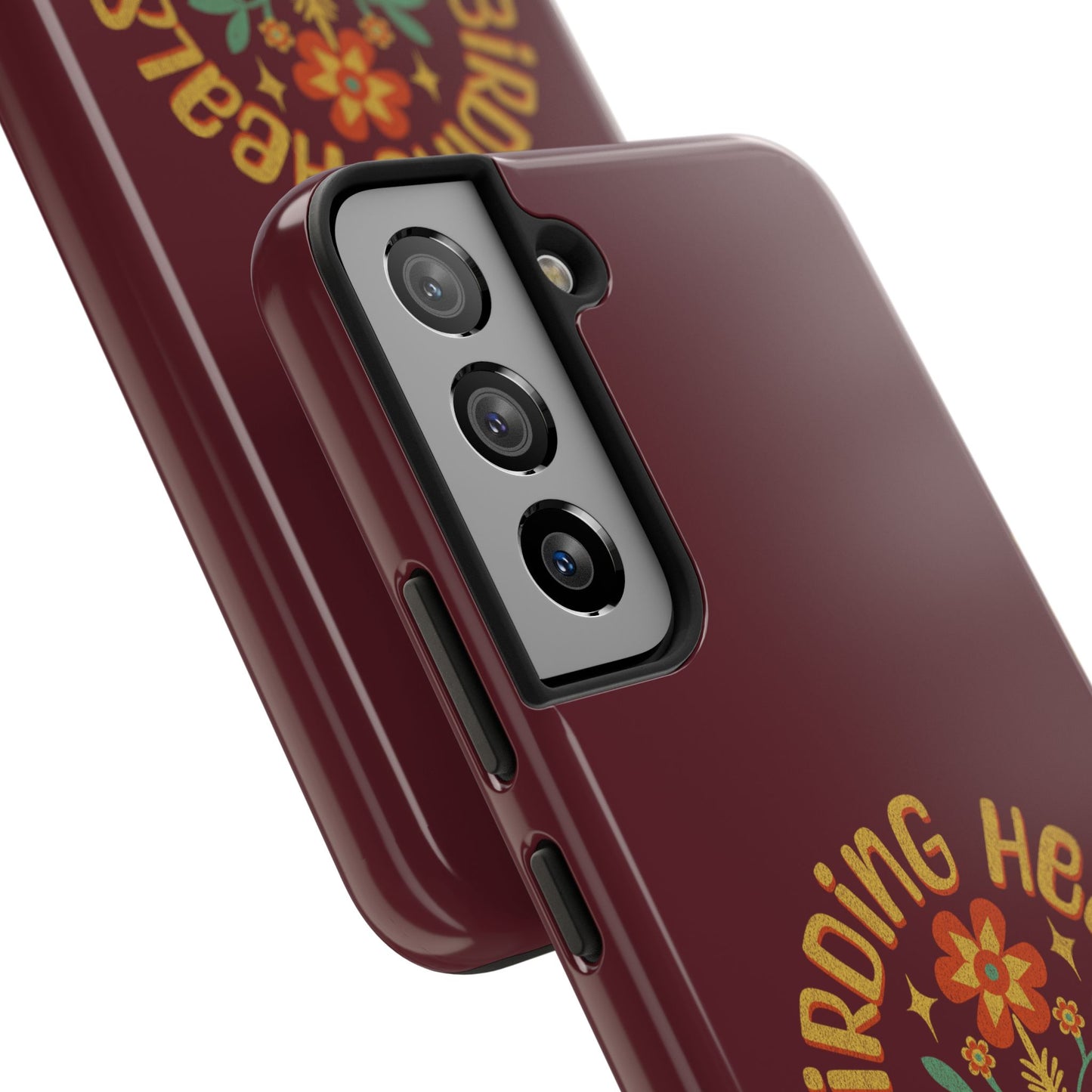 The Nerdy Birder - Birding Heals the Mind & Soul Design, Tough Secure Phone Covers for Bird Lovers, Artistic Gifts for Nature Enthusiasts