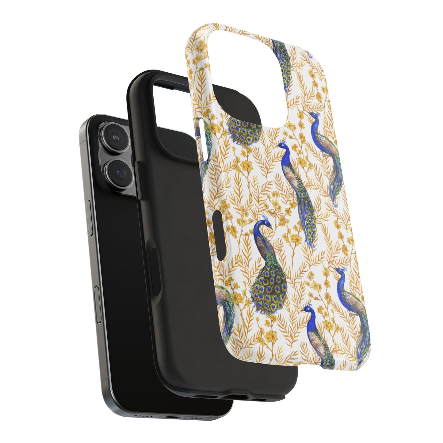 Elegant Peacock Tough Phone Case - Stylish Protection for Nature Lovers