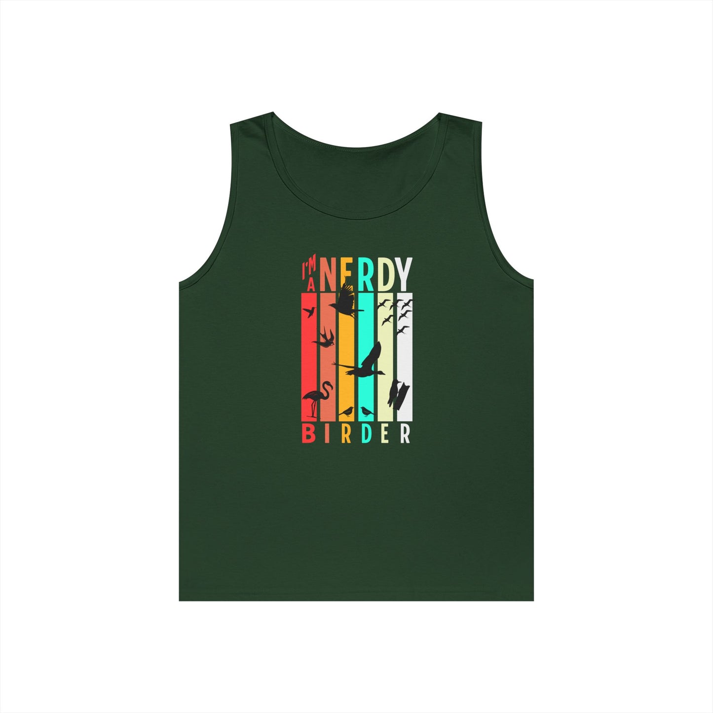 I'm A Nerdy Birder Tank Top, Gift for Bird Lovers, Unisex Summer Wear, Nature Lover's Apparel, Fun Casual Tank