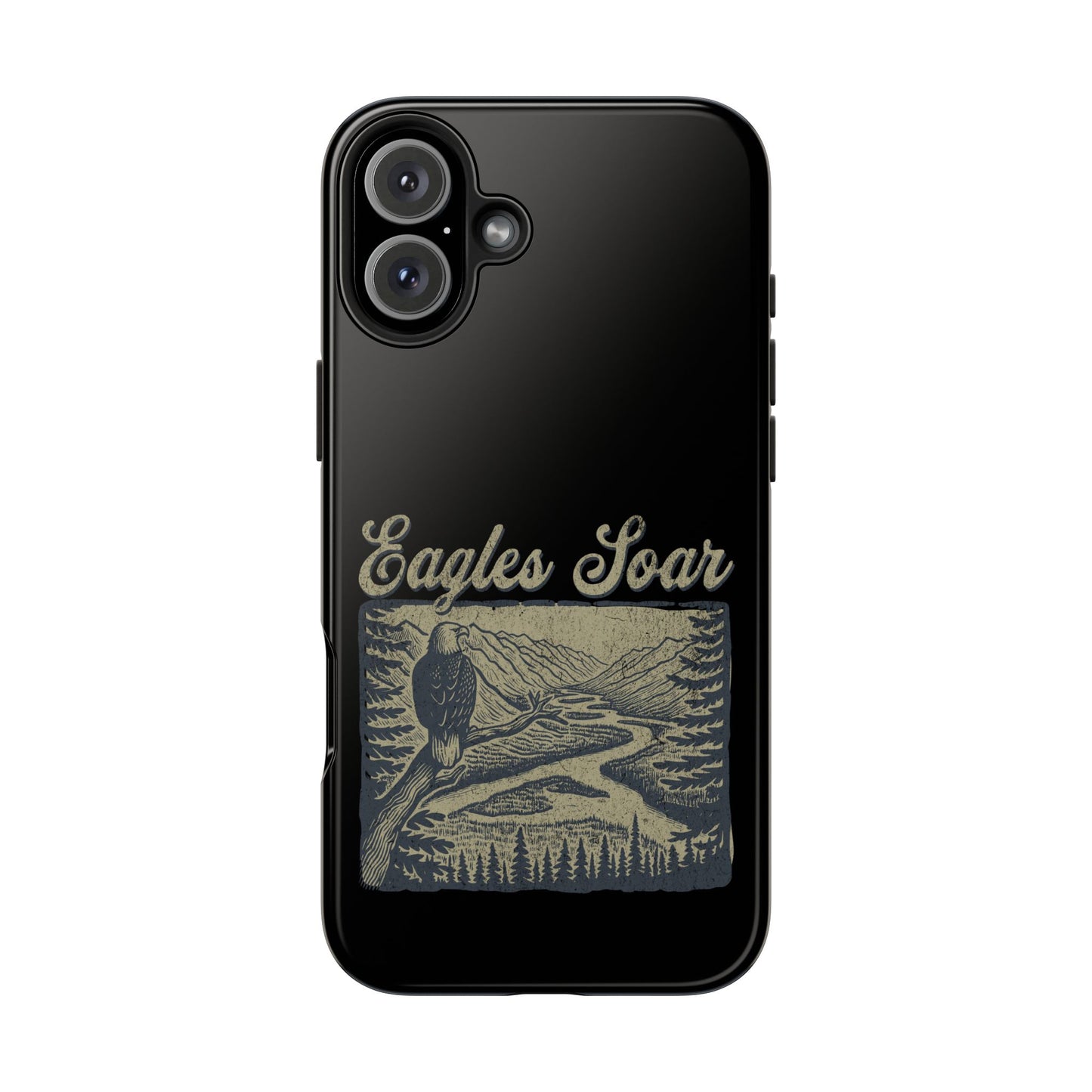 The Nerdy Birder - Eagles Soar Tough Phone Case, Nature Lover Gift, Hiking Accessory, Wildlife Enthusiast, Adventure Protection Case