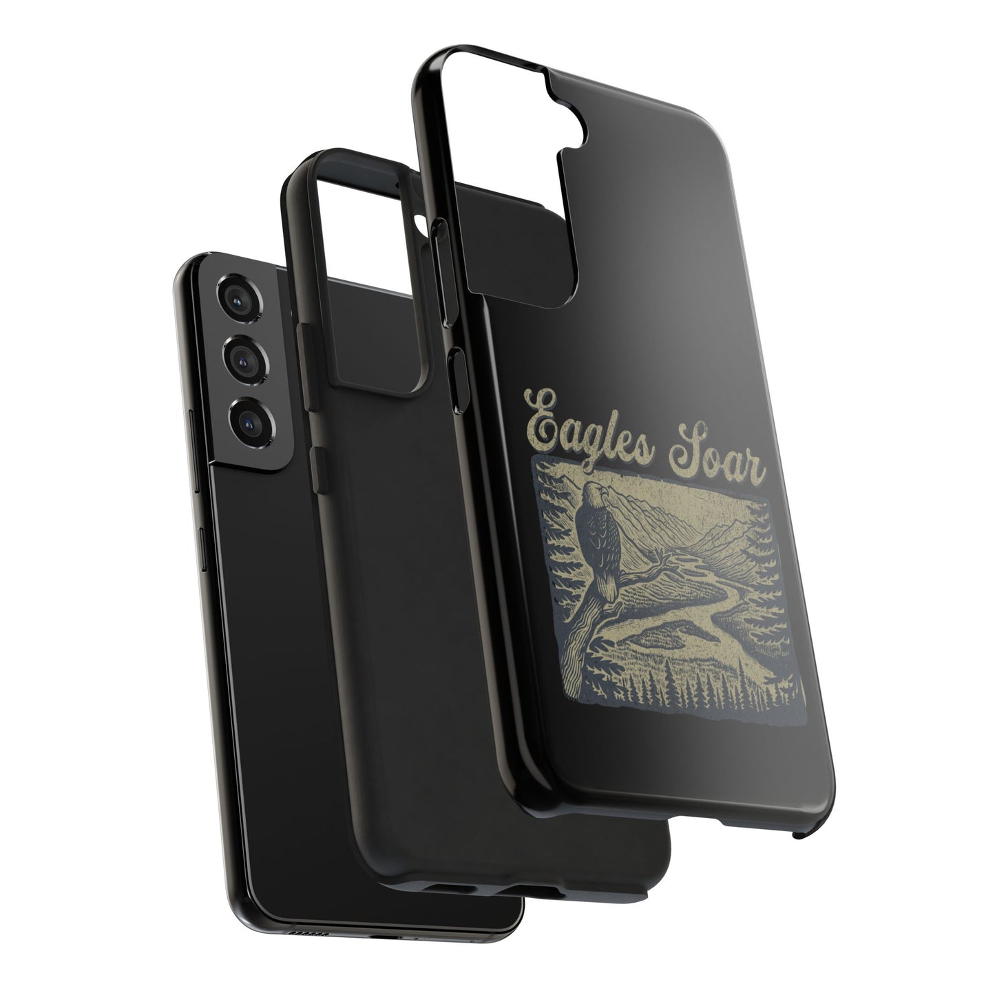The Nerdy Birder - Eagles Soar Tough Phone Case, Nature Lover Gift, Hiking Accessory, Wildlife Enthusiast, Adventure Protection Case
