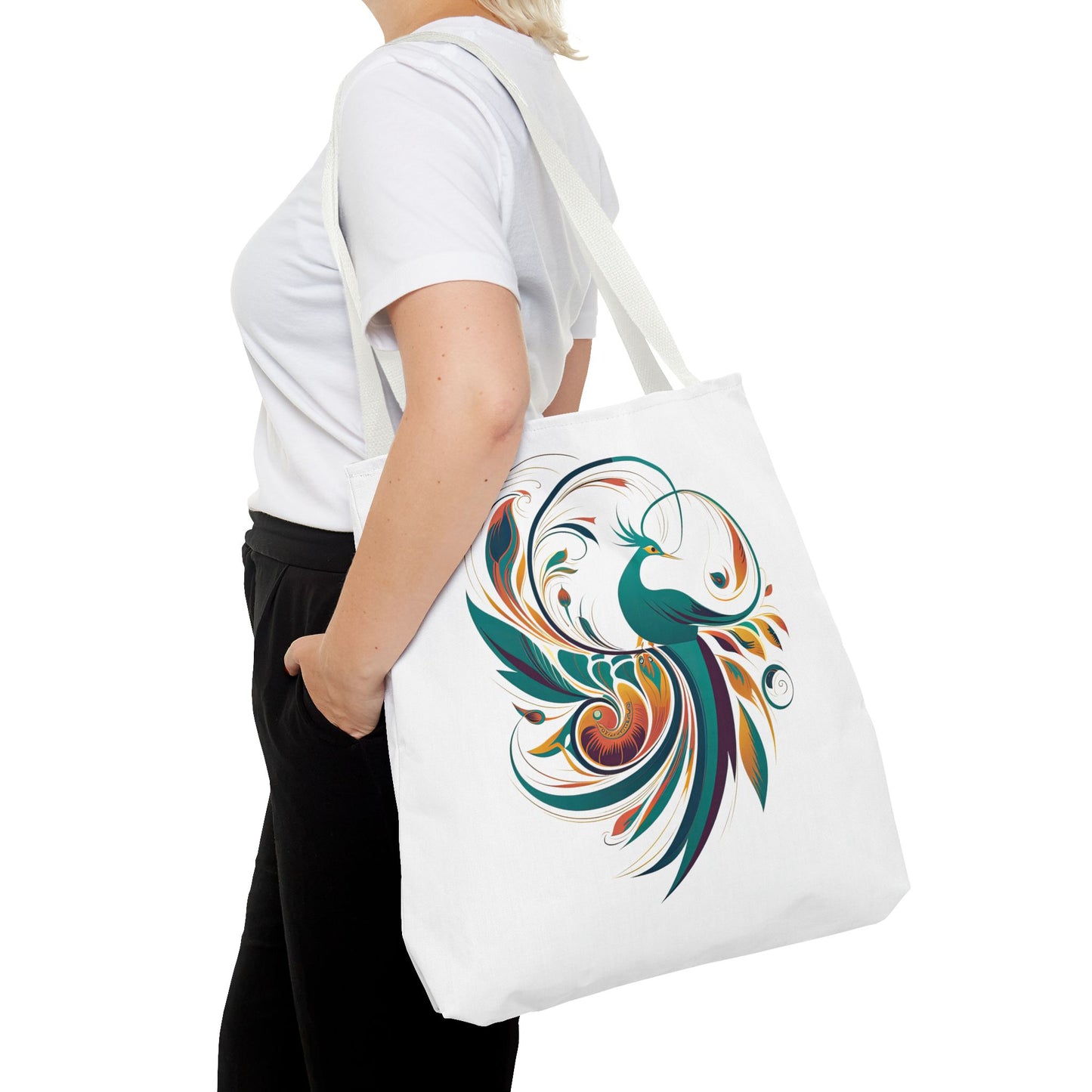 Vibrant Peacock Tote Bag – Artistic and Eco-Friendly Carryall for Everyday Use