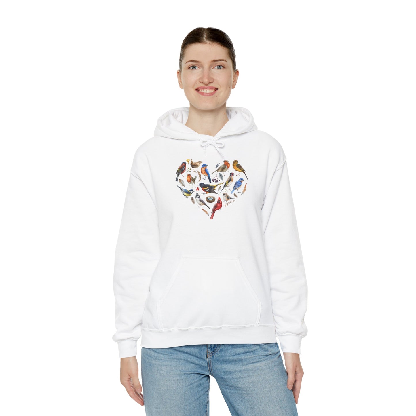 Bird Heart Unisex Hoodie - Cozy Sweatshirt for Nature Lovers