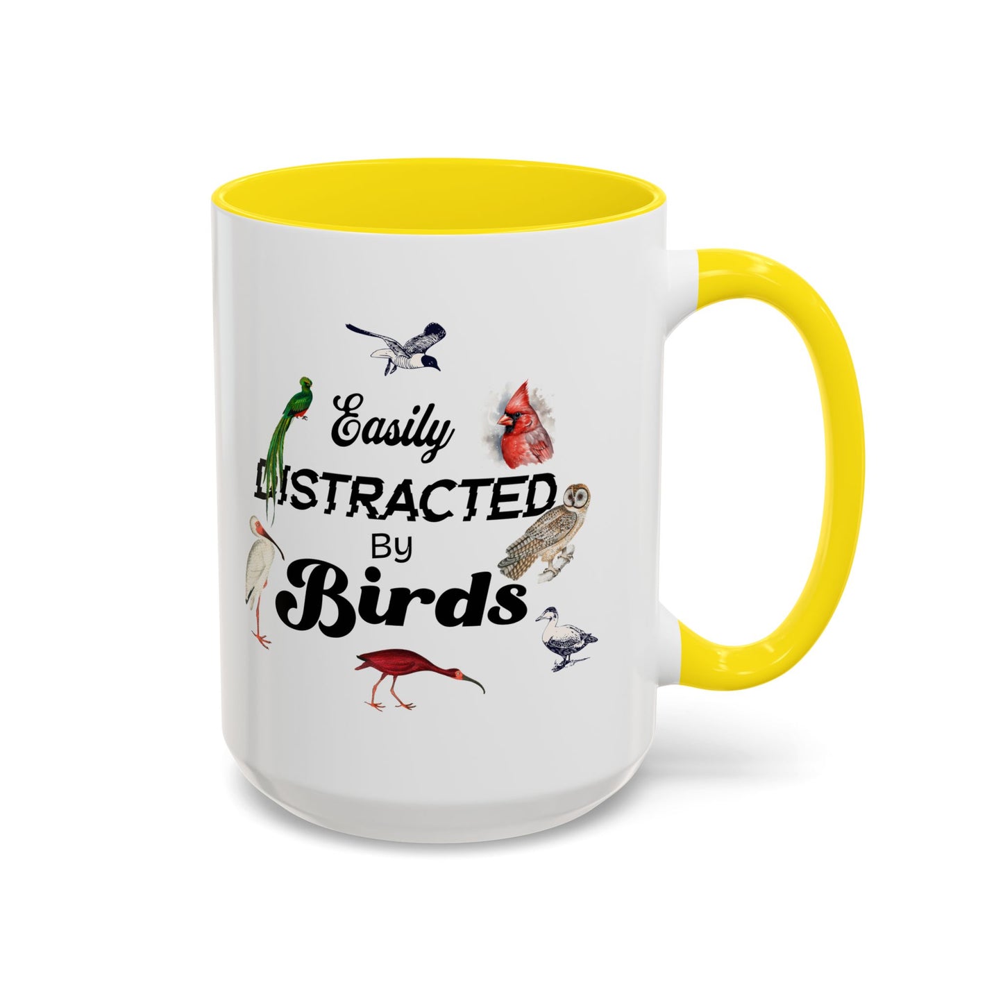 Easily Distracted by Birds Coffee Mug - Fun Accent Mug for Bird Lovers