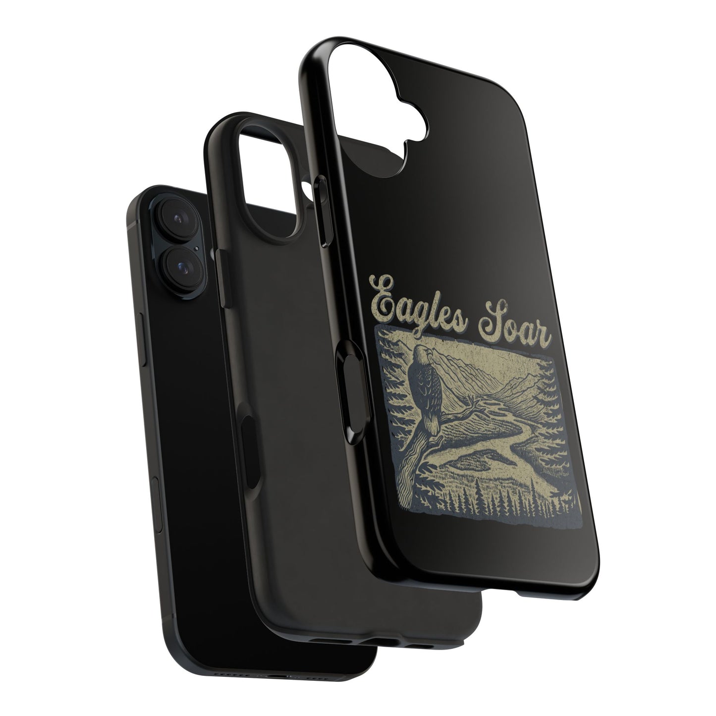 The Nerdy Birder - Eagles Soar Tough Phone Case, Nature Lover Gift, Hiking Accessory, Wildlife Enthusiast, Adventure Protection Case
