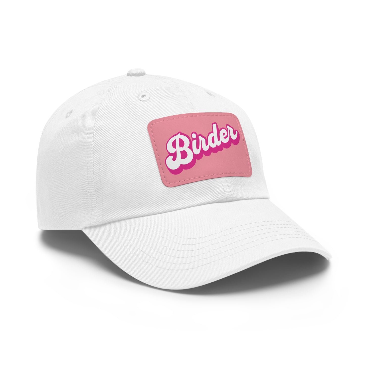 The Nerdy Birder - Birder Hat with Leather Patch for Inspired by childhood memories of playful glamour, Stylish Outdoor Cap, Gift for Bird Watching Enthusiasts, Casual Fashion Accessory