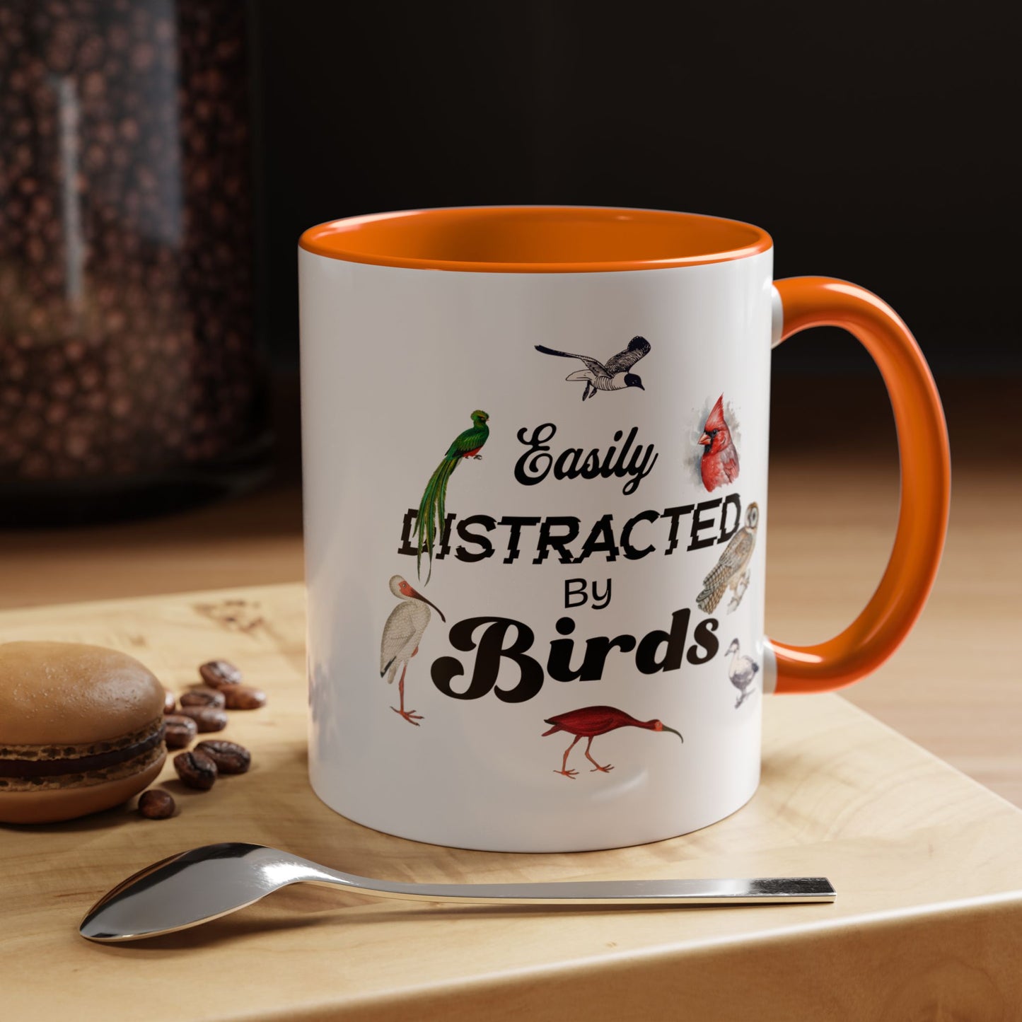 Easily Distracted by Birds Coffee Mug - Fun Accent Mug for Bird Lovers