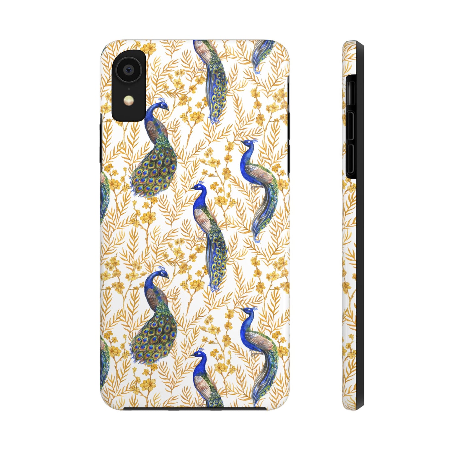 Elegant Peacock Tough Phone Case - Stylish Protection for Nature Lovers