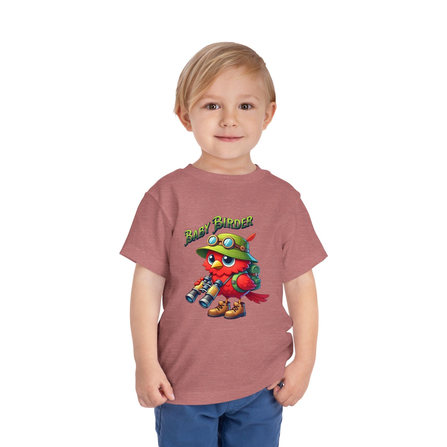 The Nerdy Birder - Cute Toddler T-Shirt with Baby Birder Tee