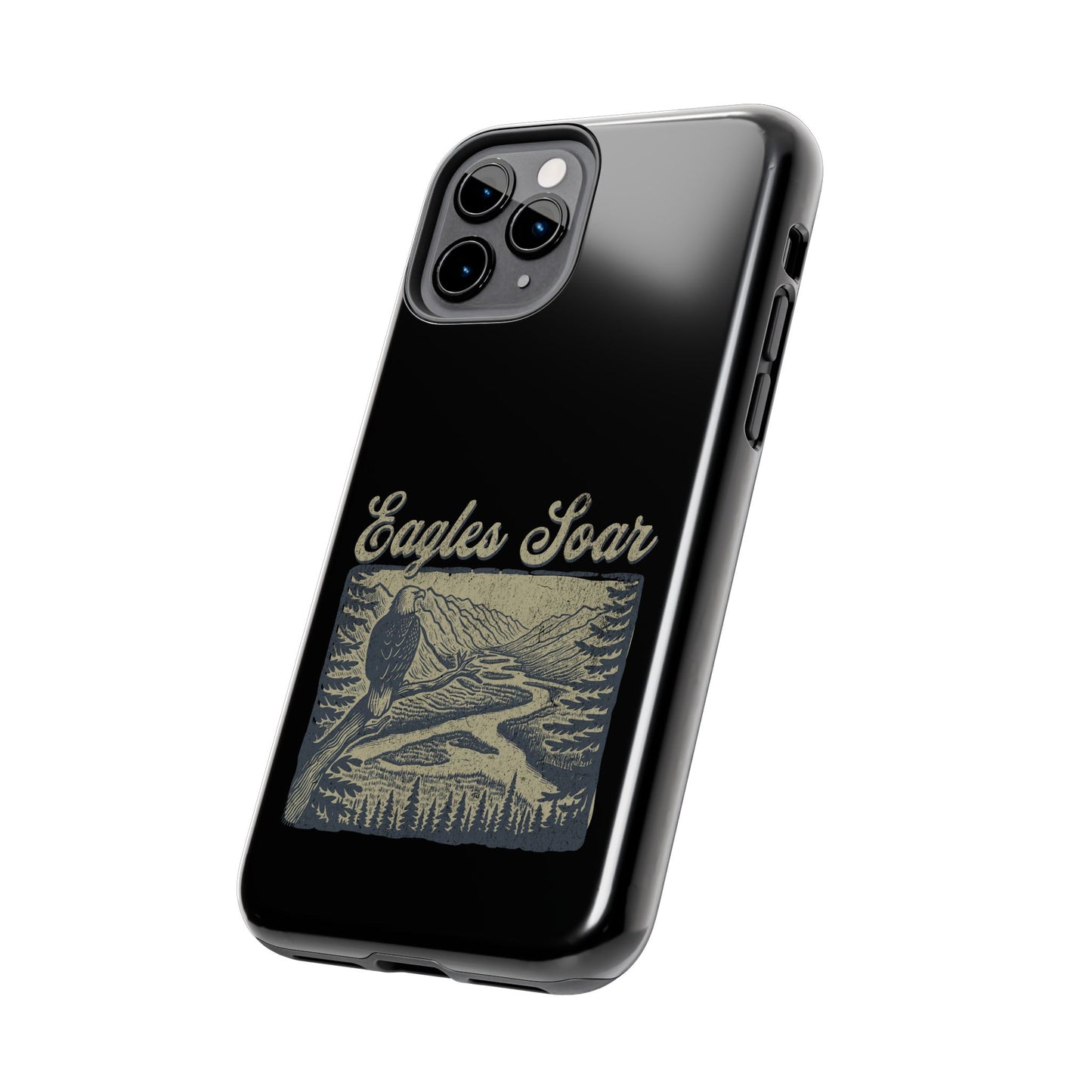 The Nerdy Birder - Eagles Soar Tough Phone Case, Nature Lover Gift, Hiking Accessory, Wildlife Enthusiast, Adventure Protection Case