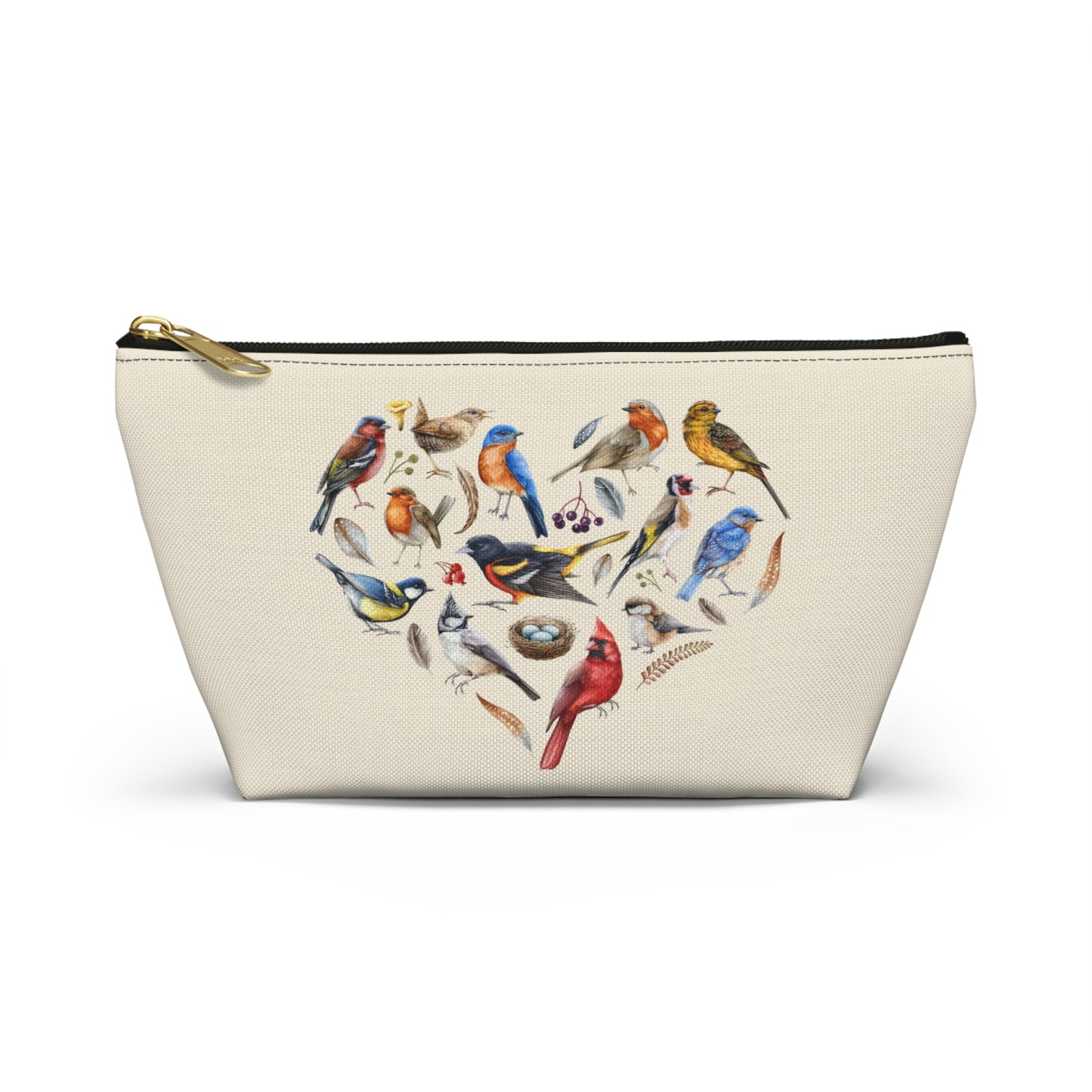 Bird Heart Accessory Pouch Natural