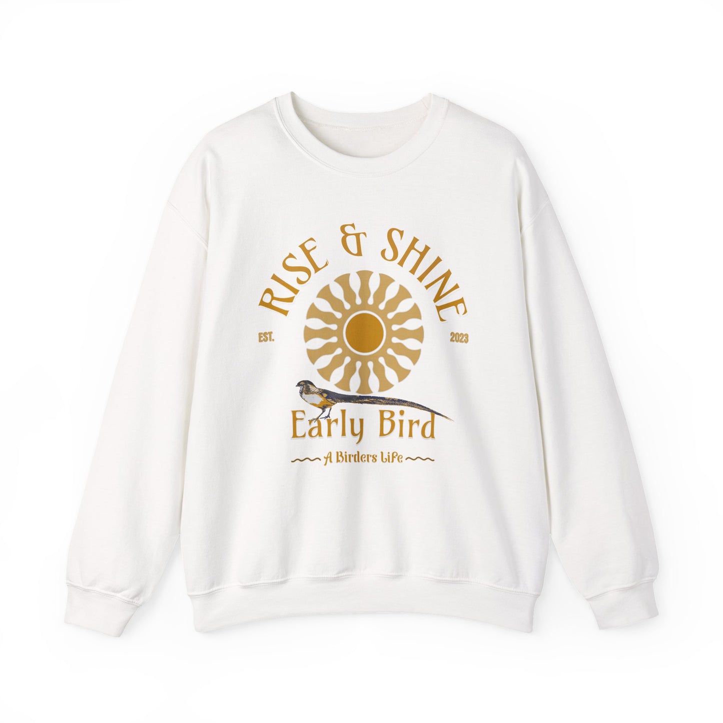 Rise & Shine Early Bird Crewneck Sweatshirt - Perfect for Bird Lovers
