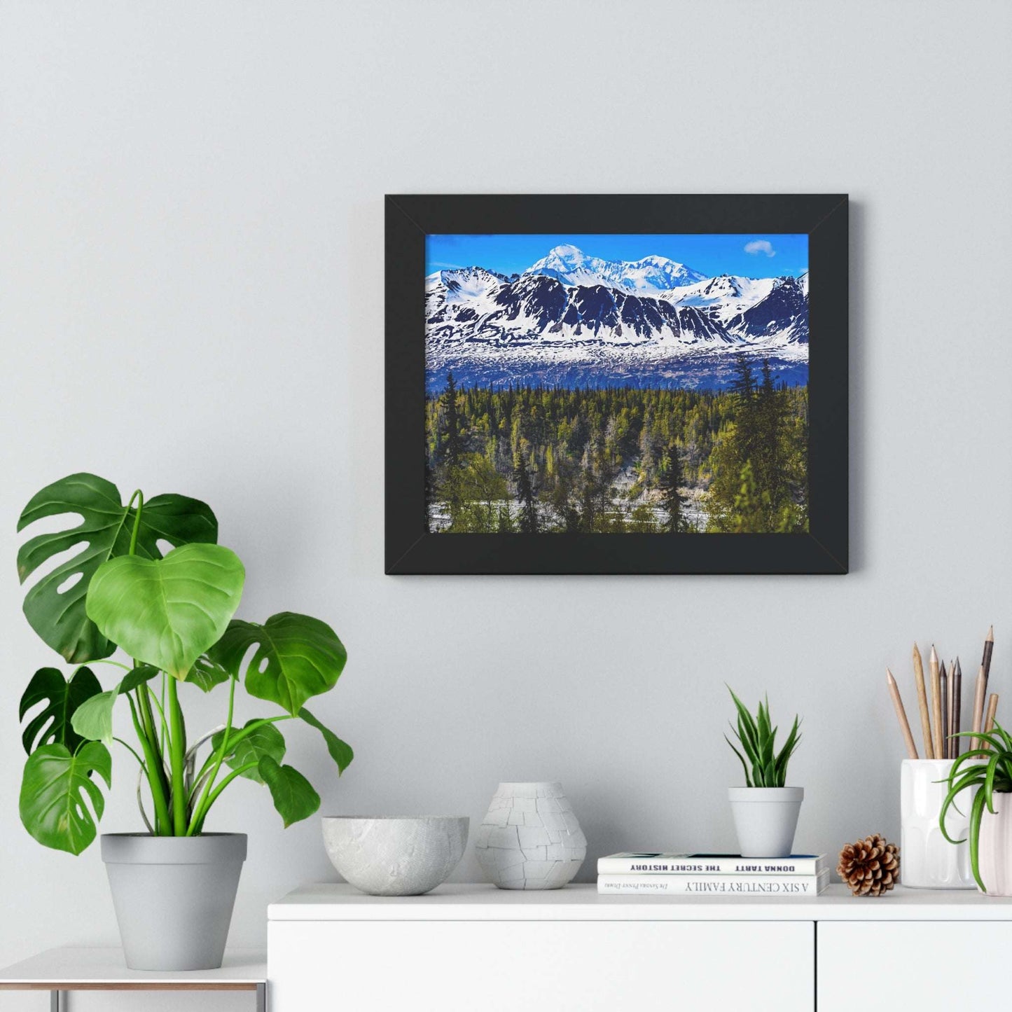 Mountain Landscape Framed Poster, Scenic Wall Art, Nature Decor, Gift for Outdoor Lovers, Home Office Artwork, Nature