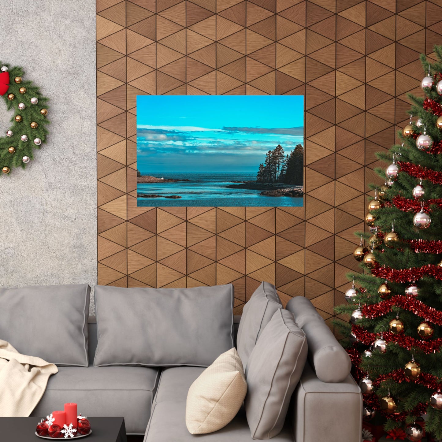Serene Coastal Matte Horizontal Poster - Ocean Landscape Decor