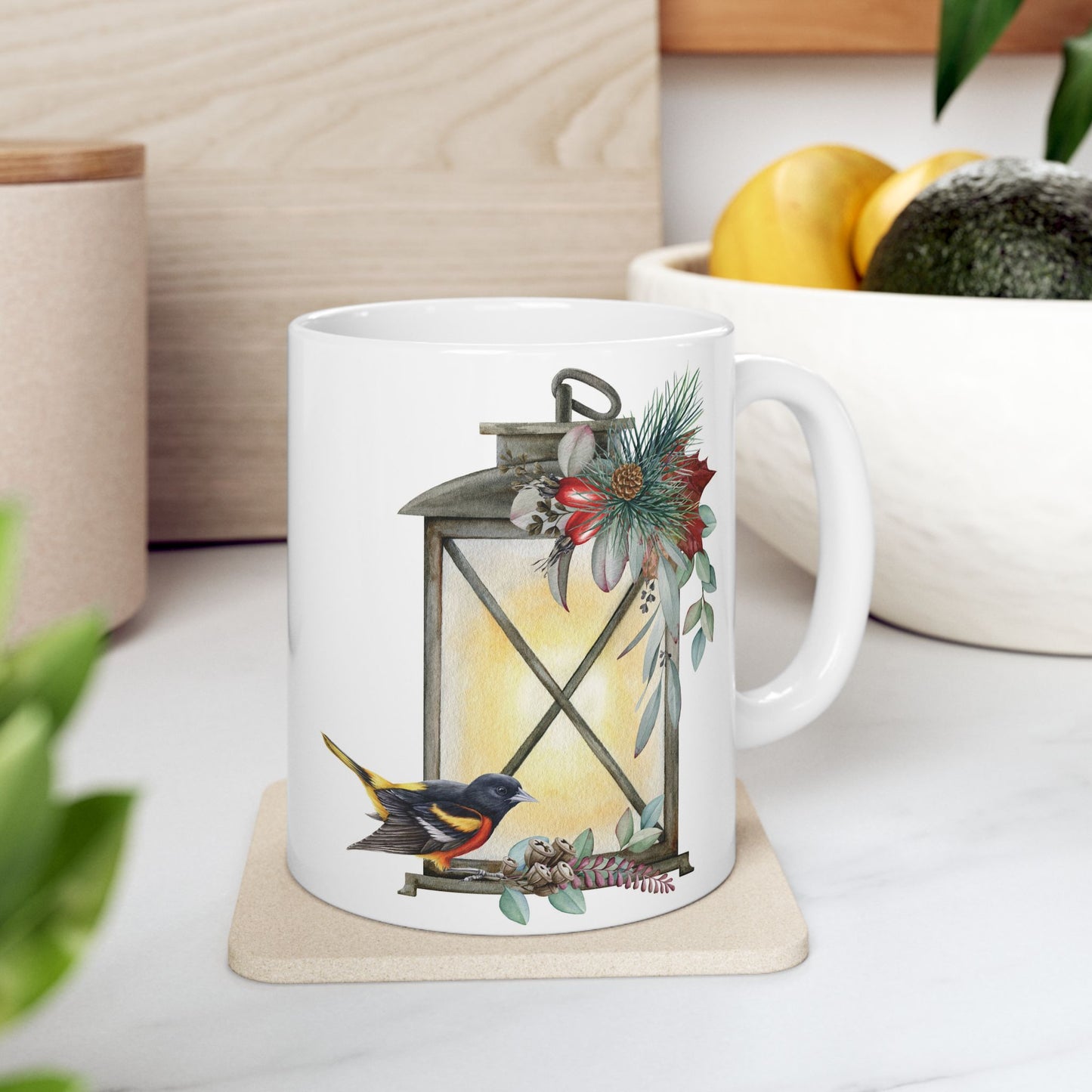 Cozy Lantern-Inspired Ceramic Mug | Perfect for Tea Lovers | Gift for Holidays