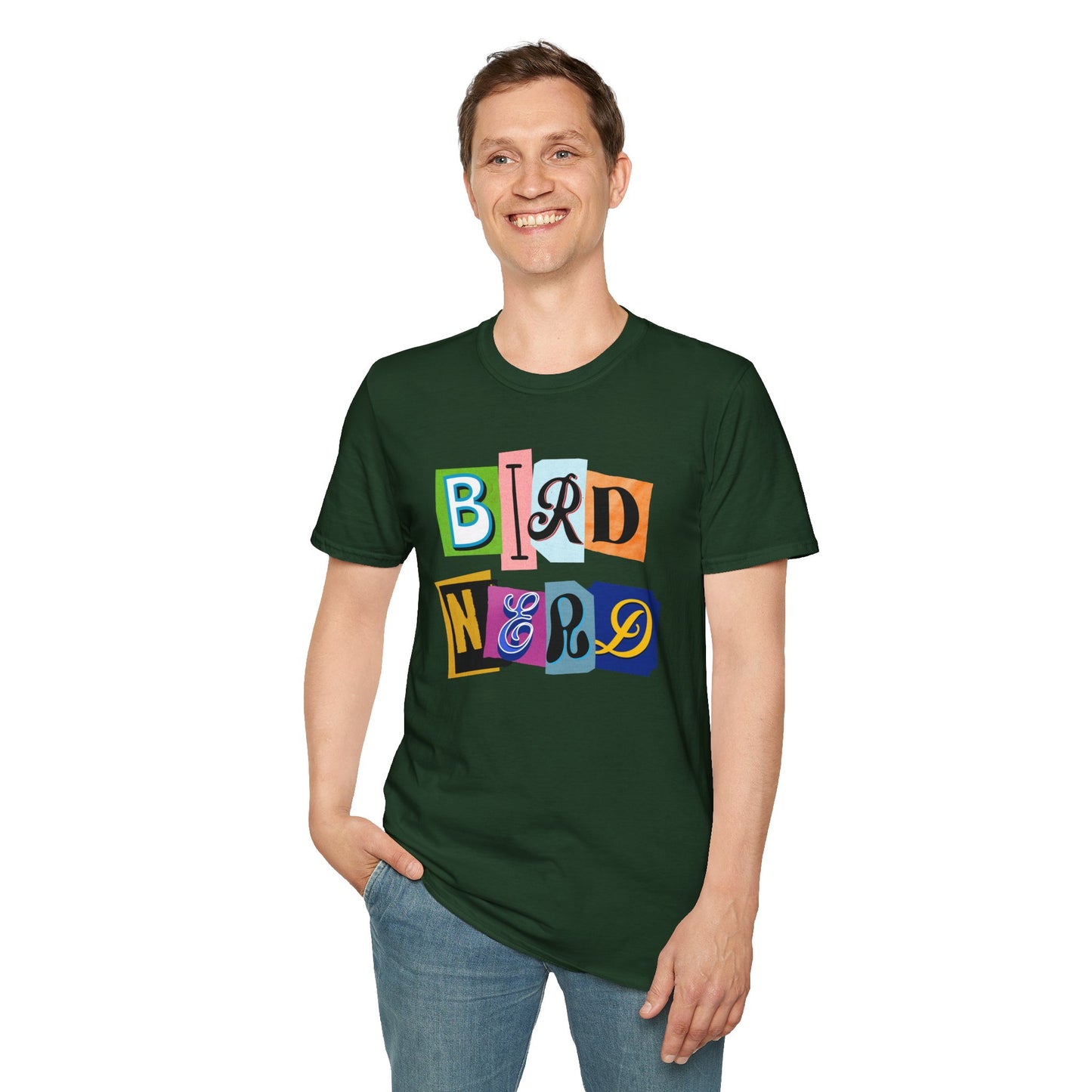 Bird Nerd Unisex Softstyle T-Shirt - Fun & Quirky Tee
