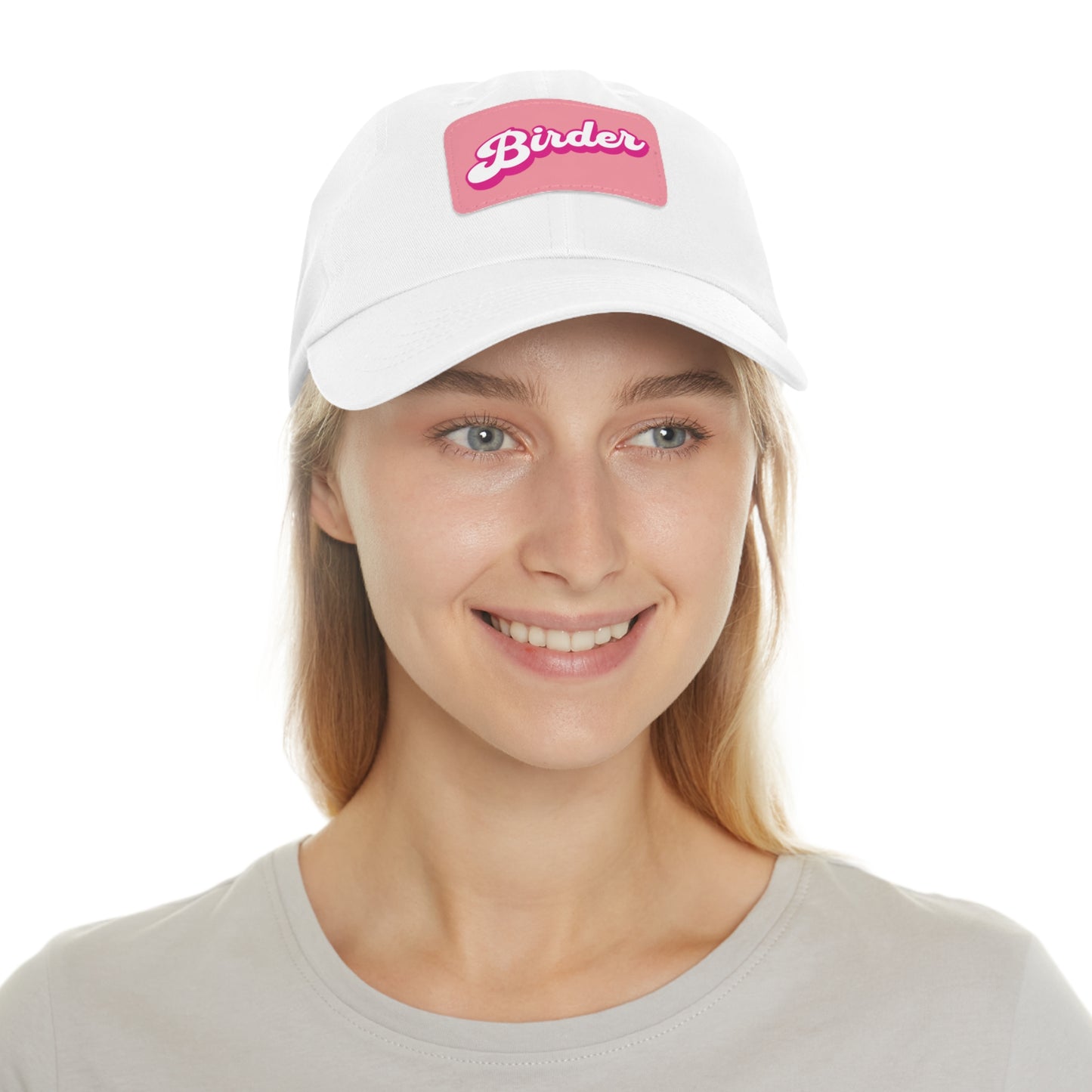The Nerdy Birder - Birder Hat with Leather Patch for Inspired by childhood memories of playful glamour, Stylish Outdoor Cap, Gift for Bird Watching Enthusiasts, Casual Fashion Accessory