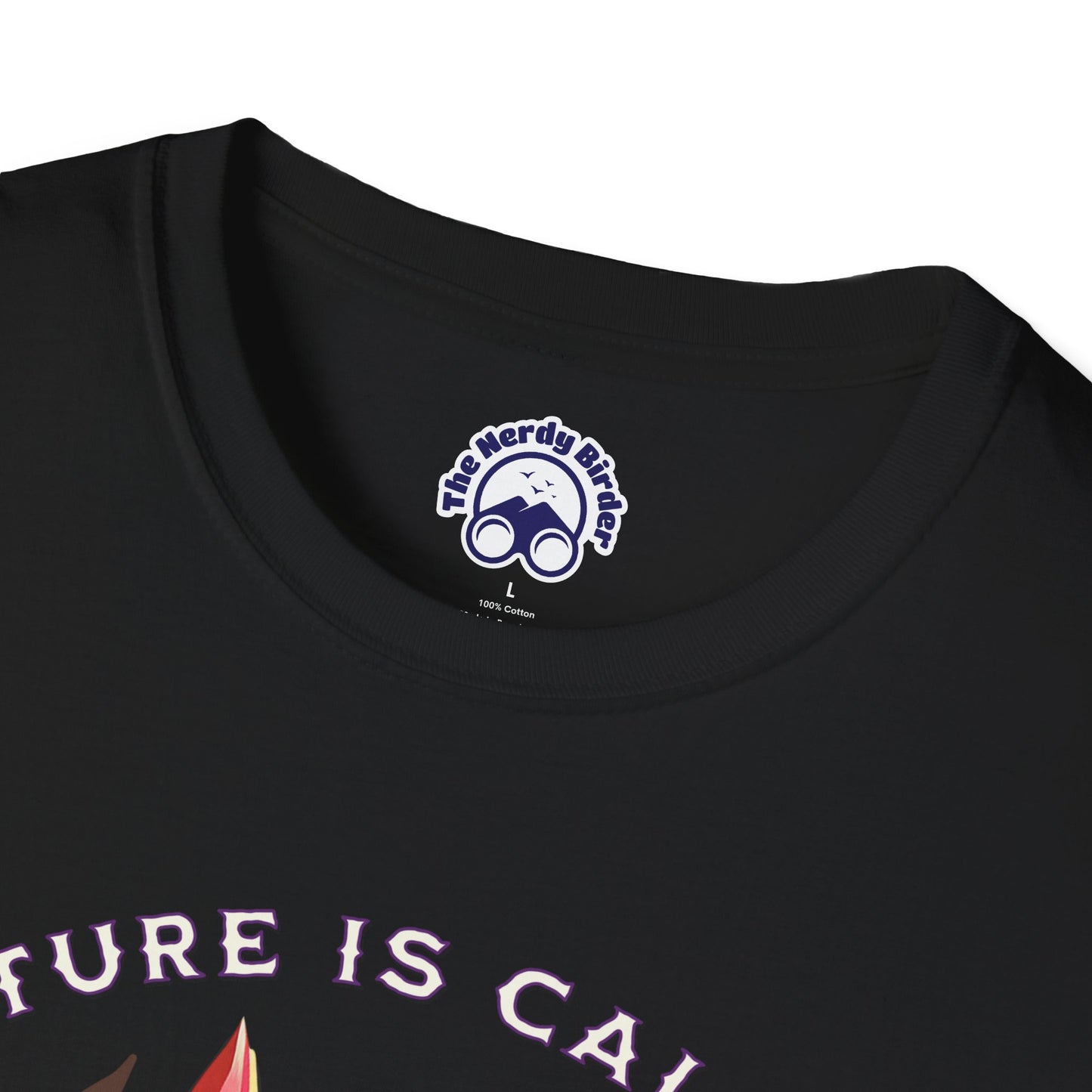 Nature Is Calling Birding Unisex Softstyle T-Shirt