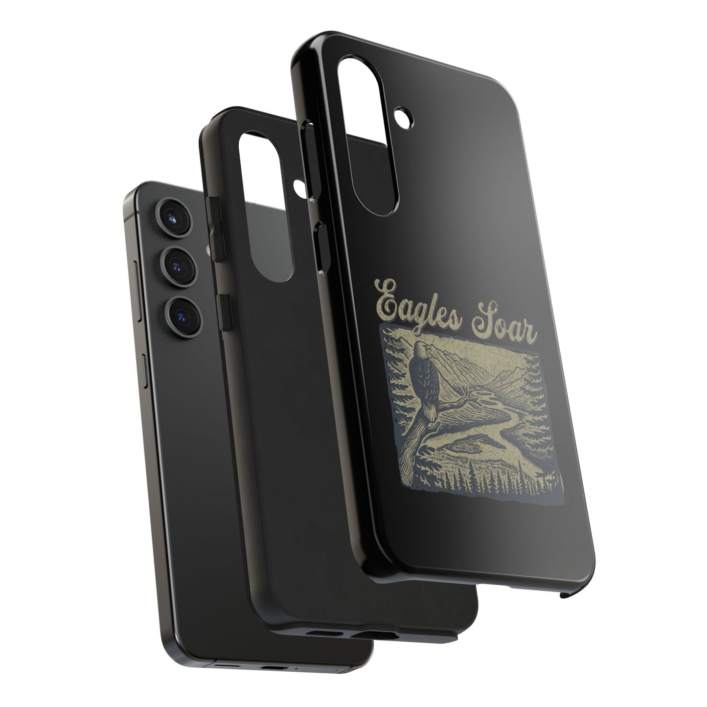 The Nerdy Birder - Eagles Soar Tough Phone Case, Nature Lover Gift, Hiking Accessory, Wildlife Enthusiast, Adventure Protection Case