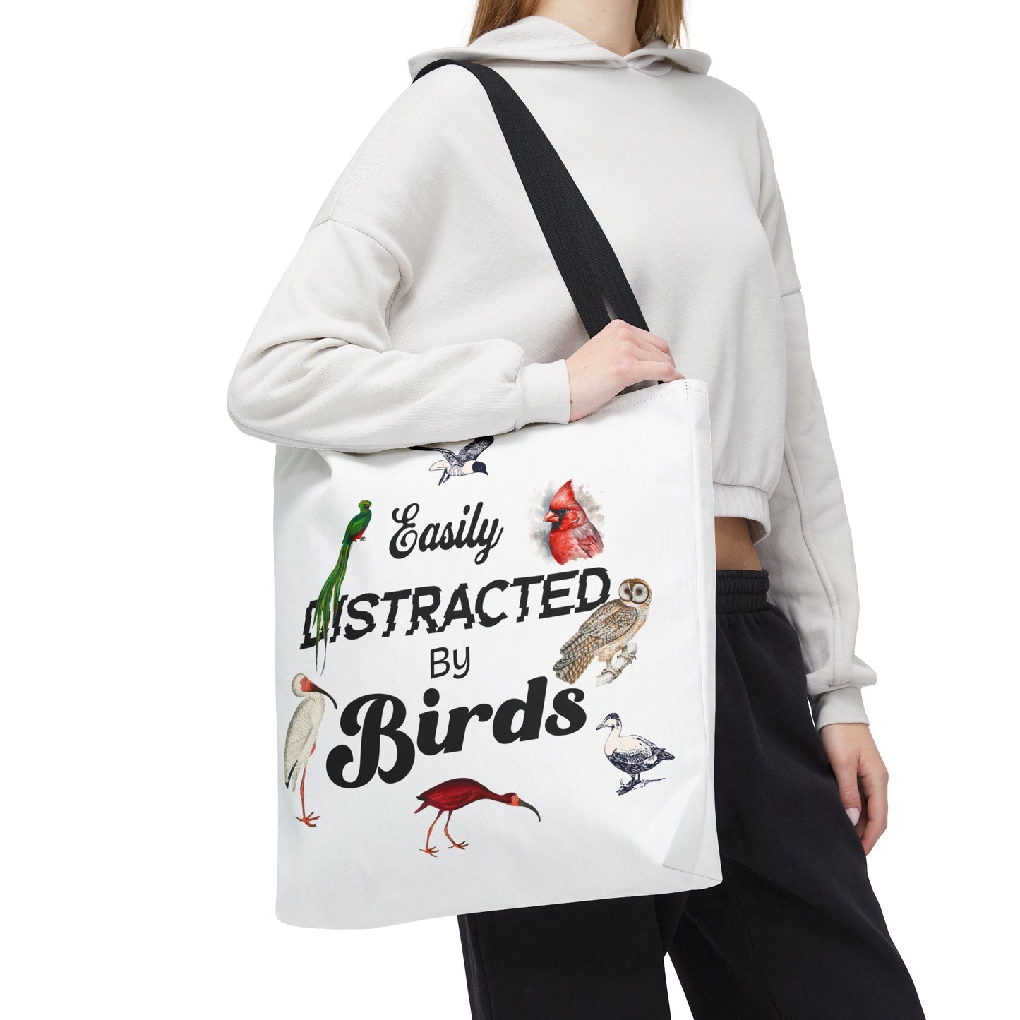 Easily Distracted By Birds Tote Bag – Perfect for Bird Lovers & Nature Enthusiasts