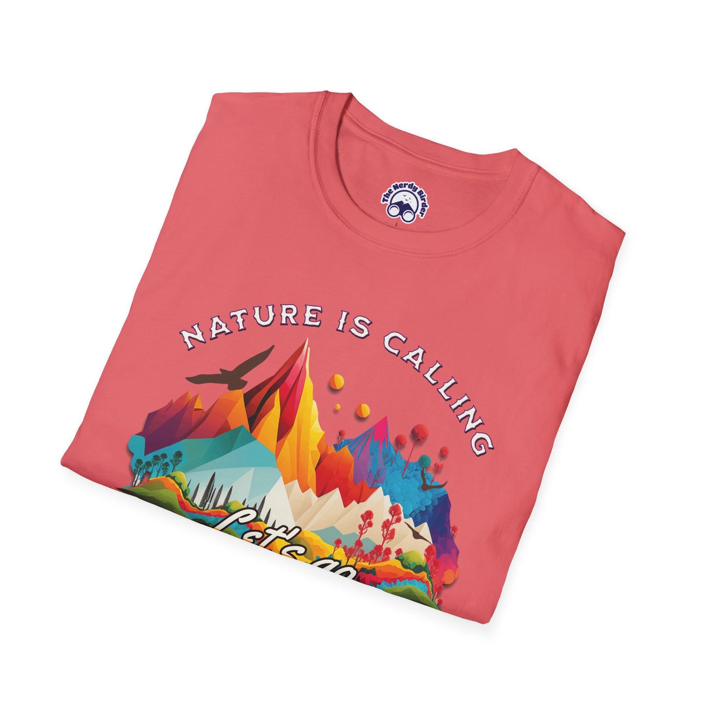 Nature Is Calling Birding Unisex Softstyle T-Shirt
