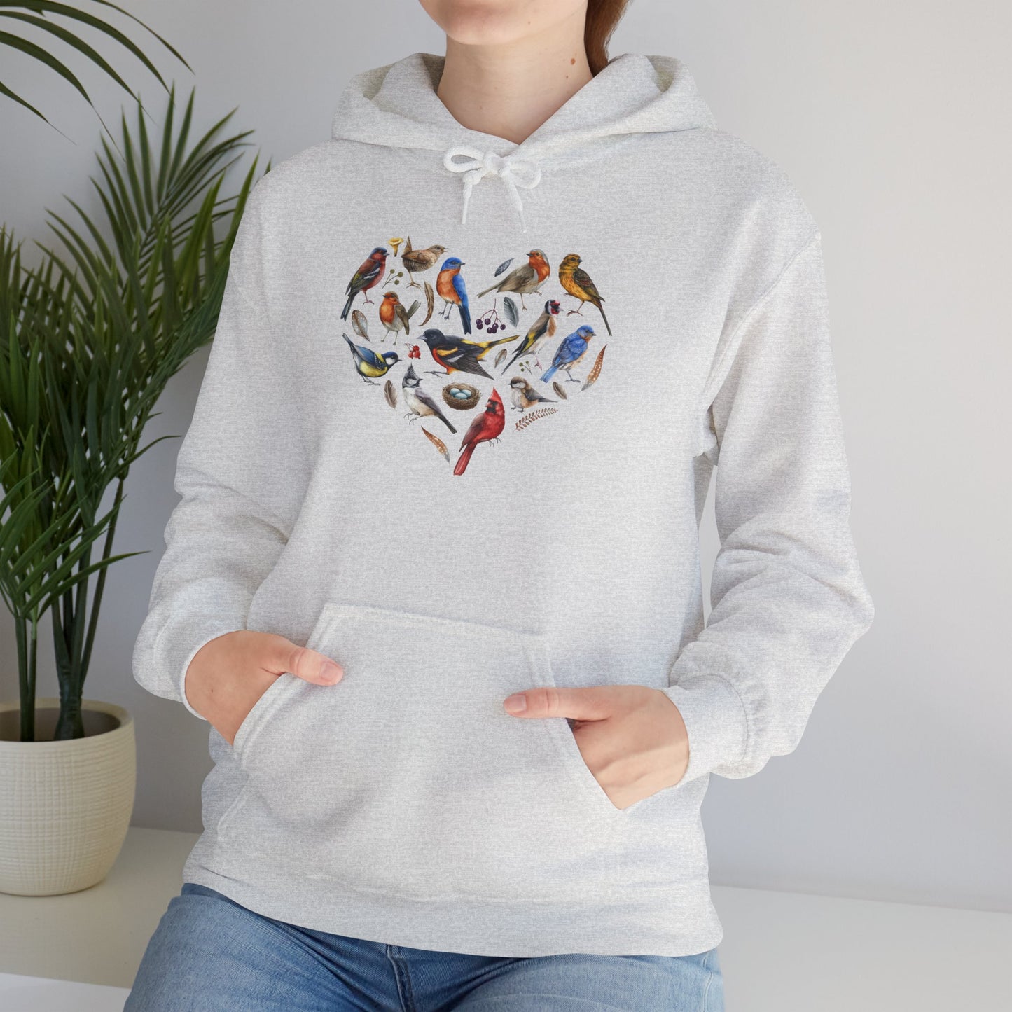 Bird Heart Unisex Hoodie - Cozy Sweatshirt for Nature Lovers