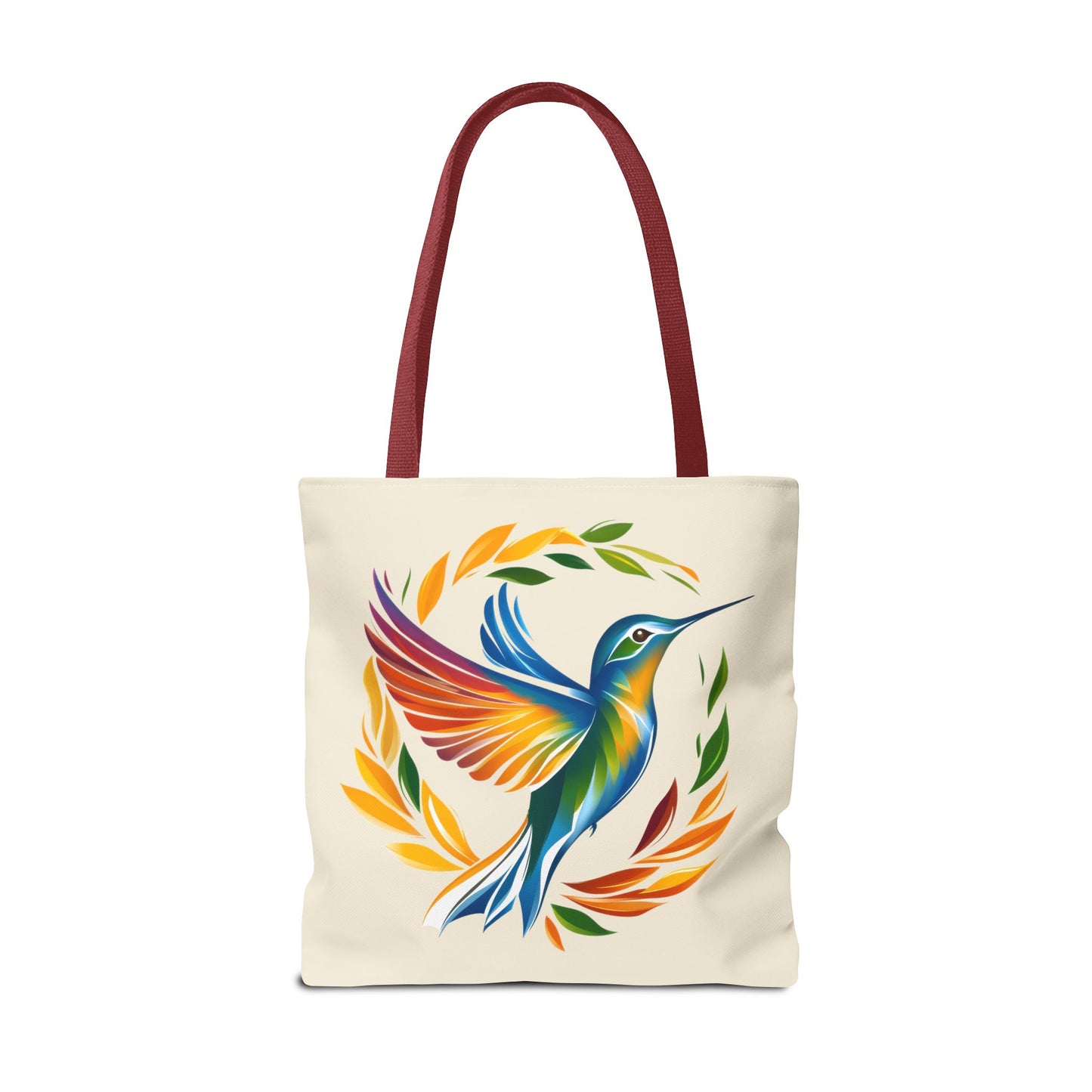 Hummingbird Rainbow Tote Bag - Natural color