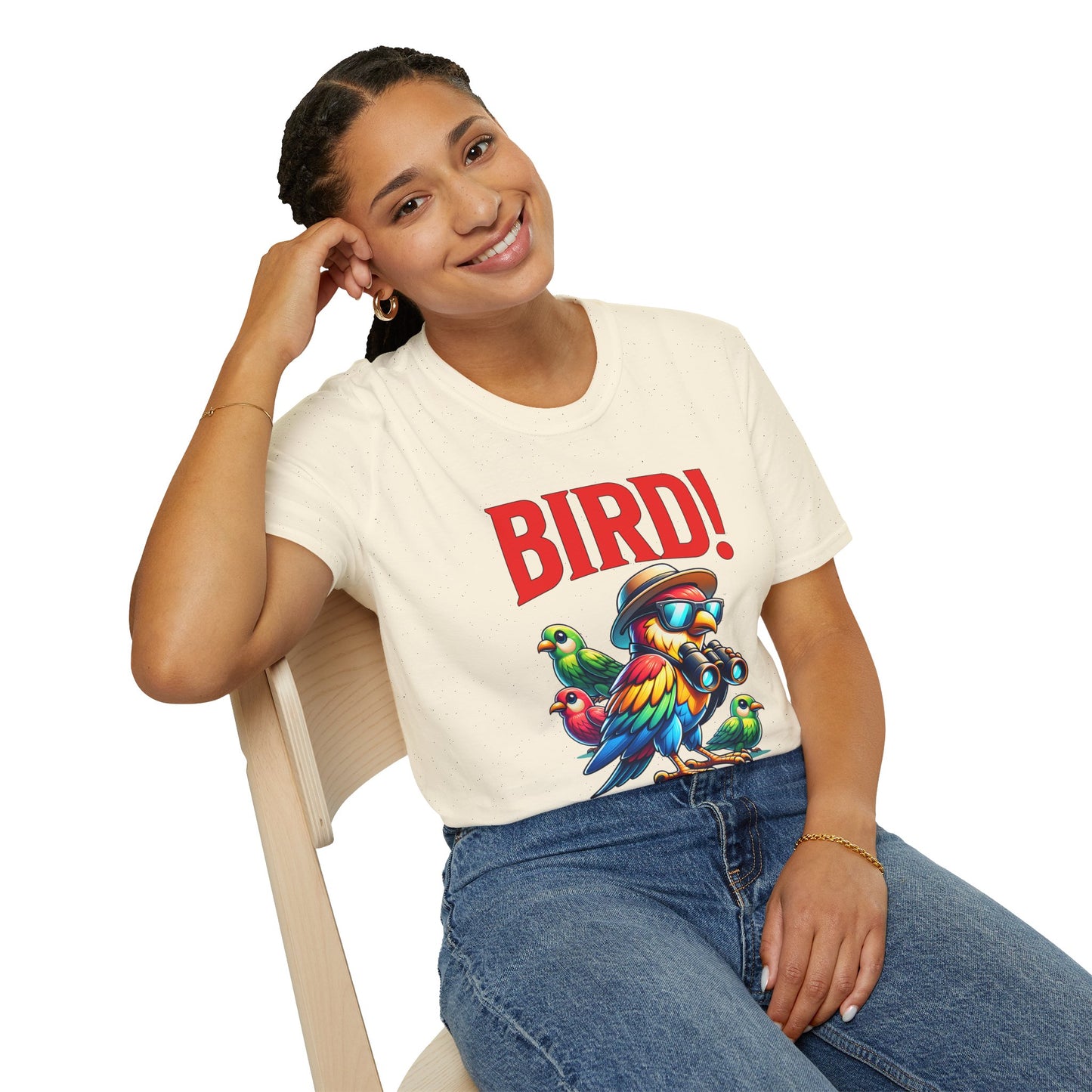 Colorful BIRD! Unisex Softstyle T-Shirt