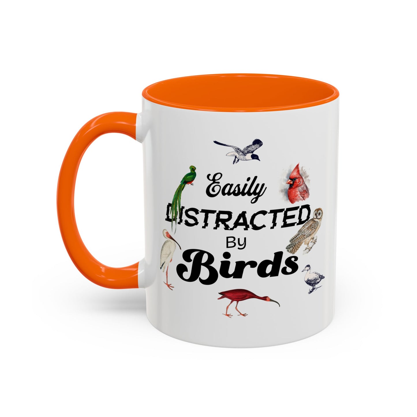 Easily Distracted by Birds Coffee Mug - Fun Accent Mug for Bird Lovers