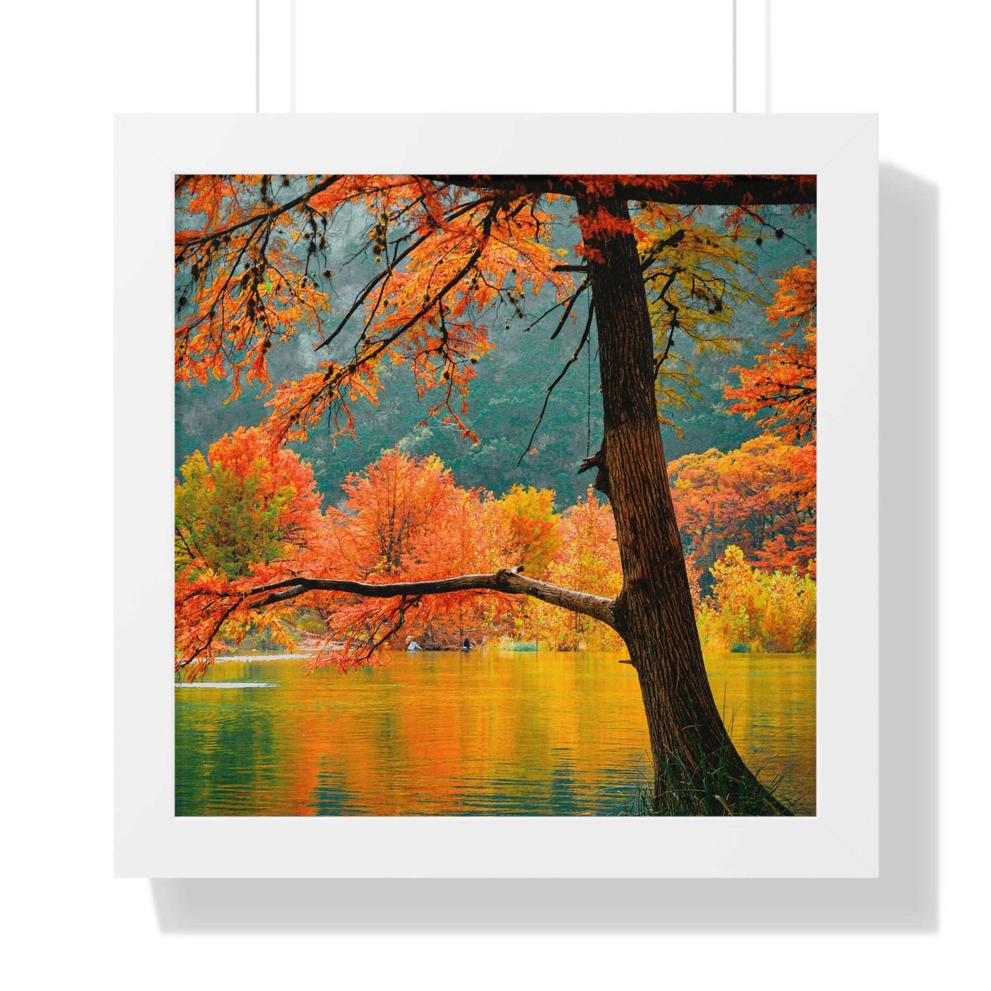 Autumn Serenity Framed Vertical Poster - Nature Wall Art for Home Decor