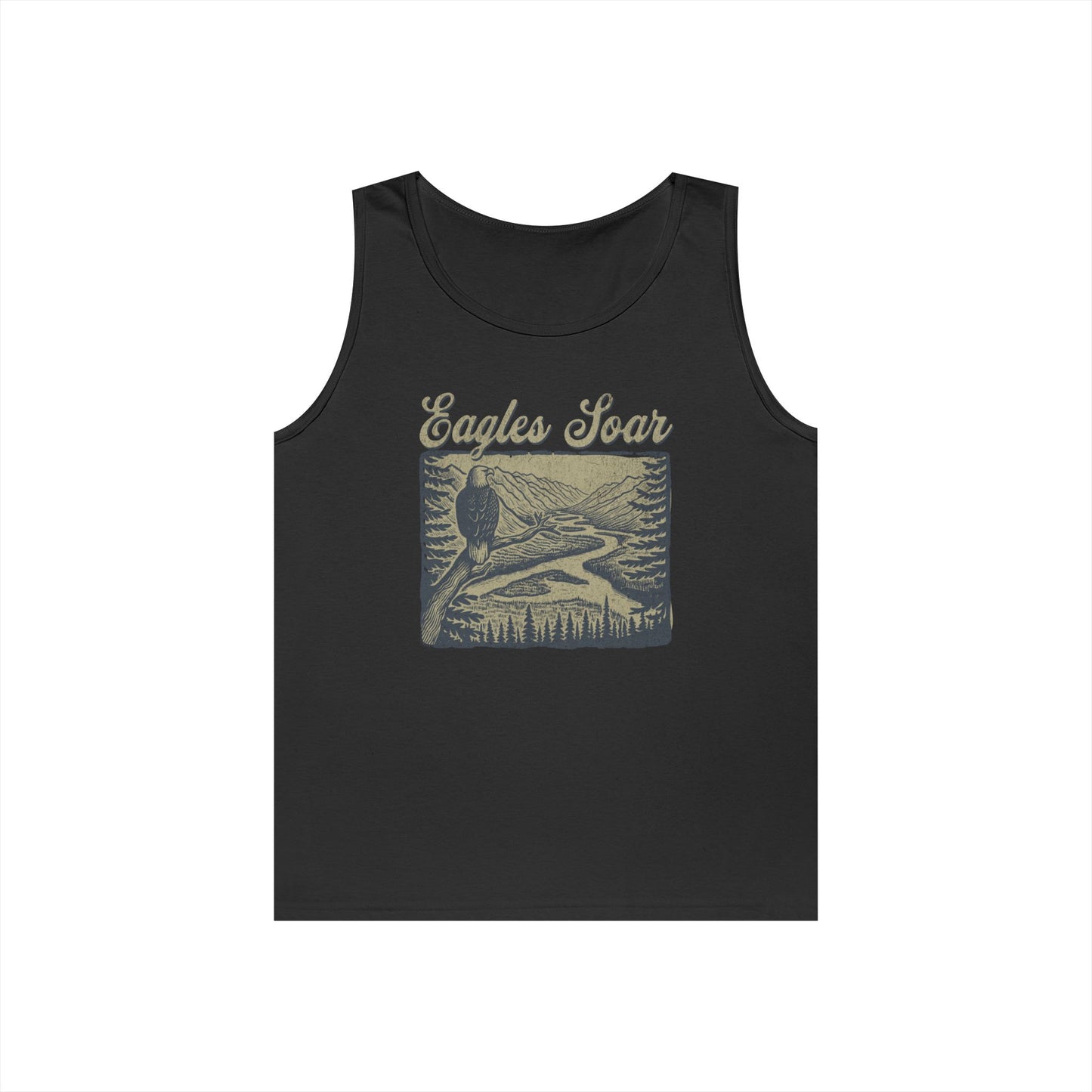 Eagles Soar Unisex Heavy Cotton Tank Top – Outdoor Adventure Wear
