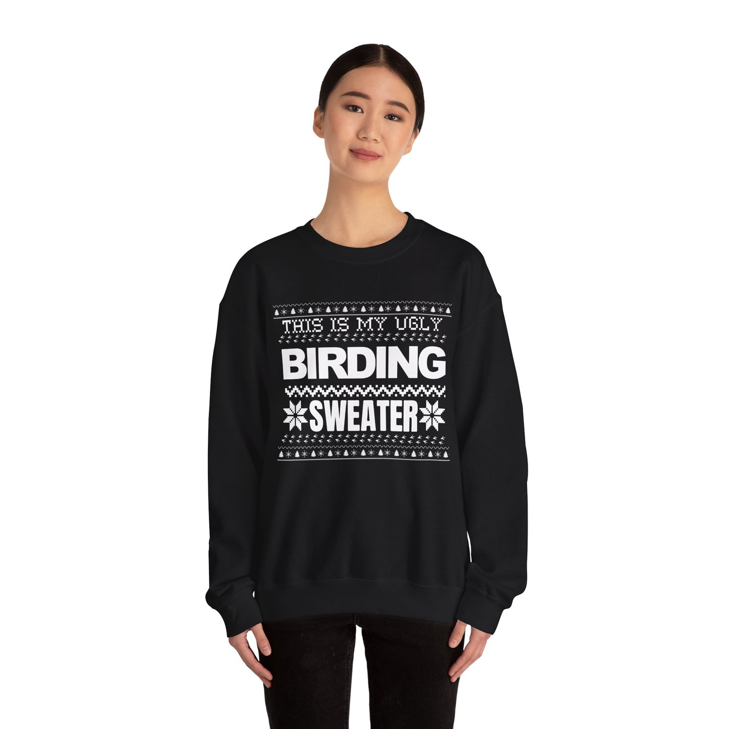Ugly Birding Sweater - Unisex Heavy Blend Crewneck for Bird Lovers